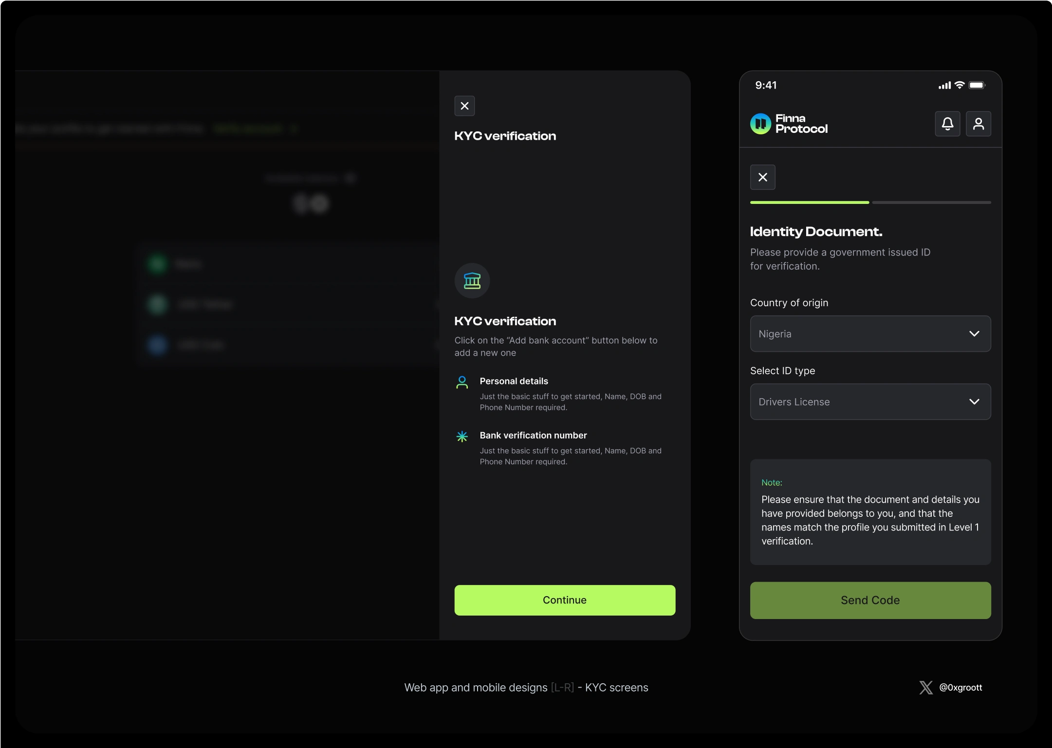 SOME DESIGN SCREENS FOR KYC - WEB PLATFORM