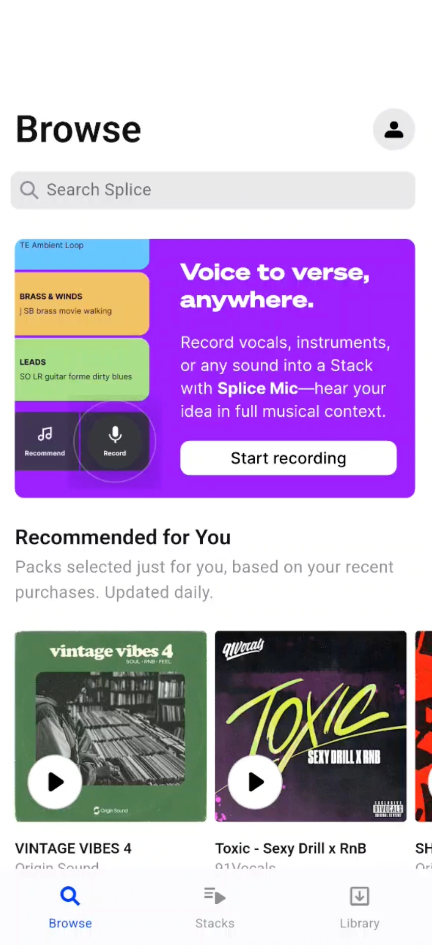 Splice Mobile Browser