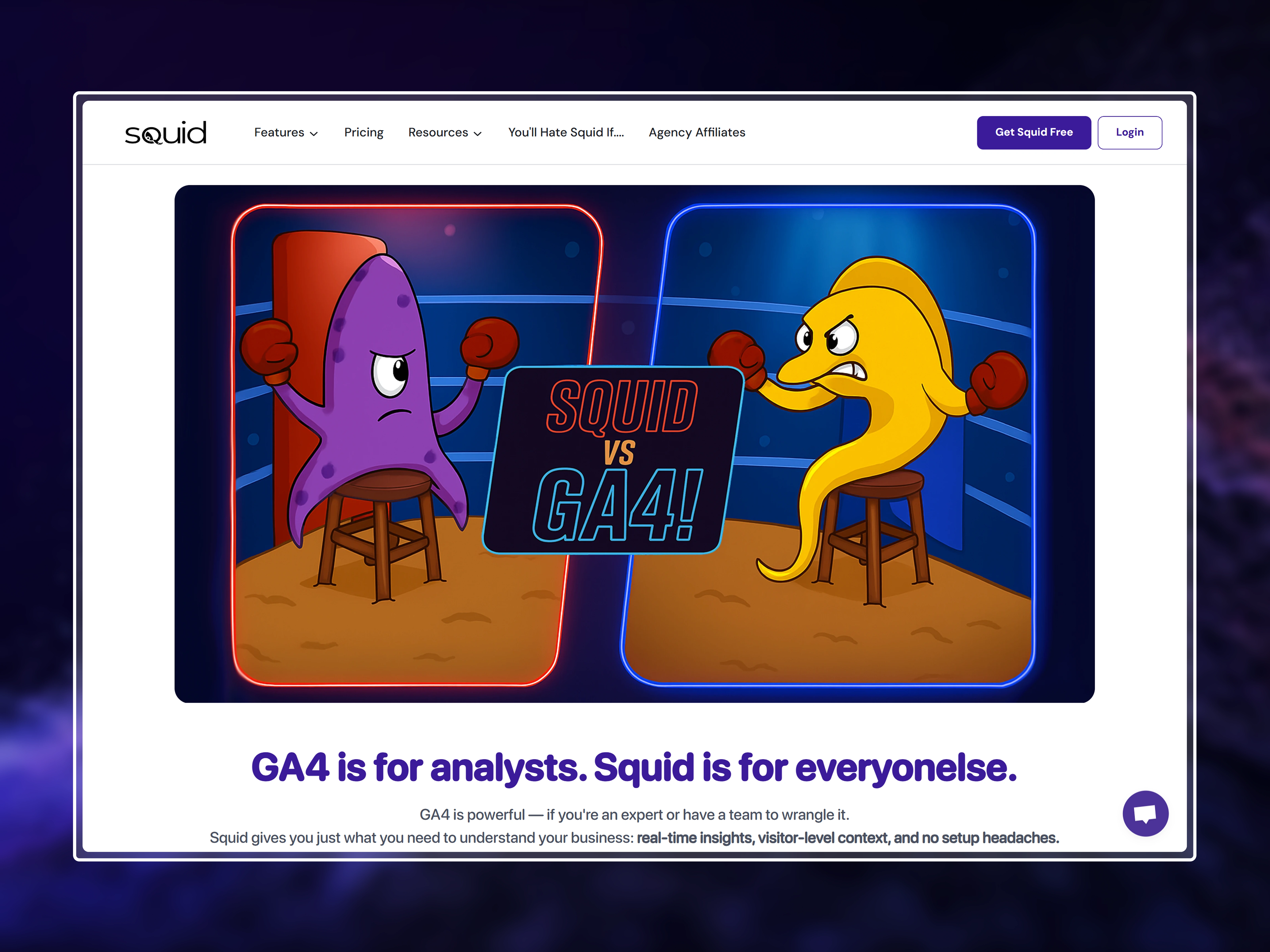 Squid vs GA4 Page