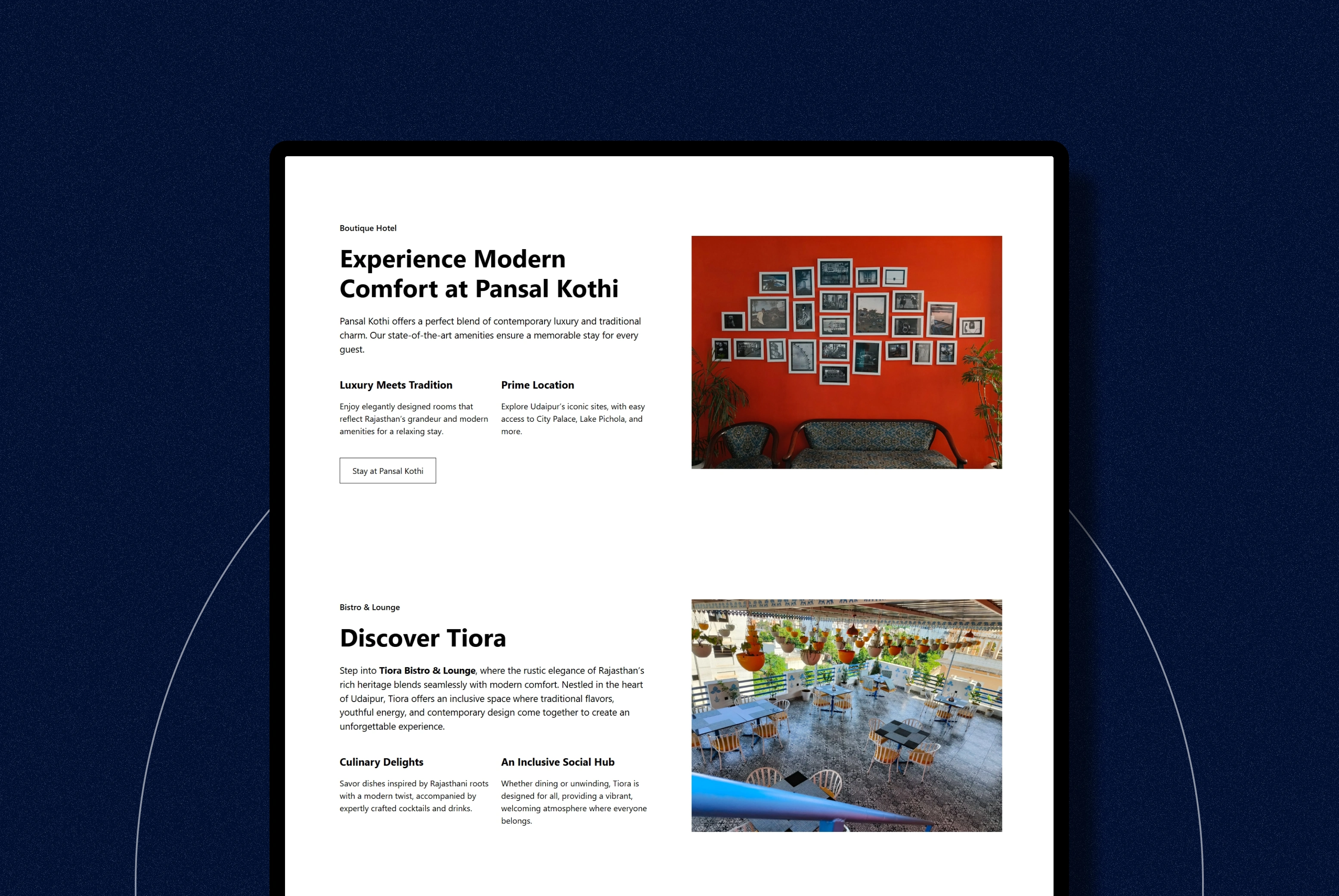 Digital touchpoints designed to match the warmth and editorial aesthetic of the physical café.