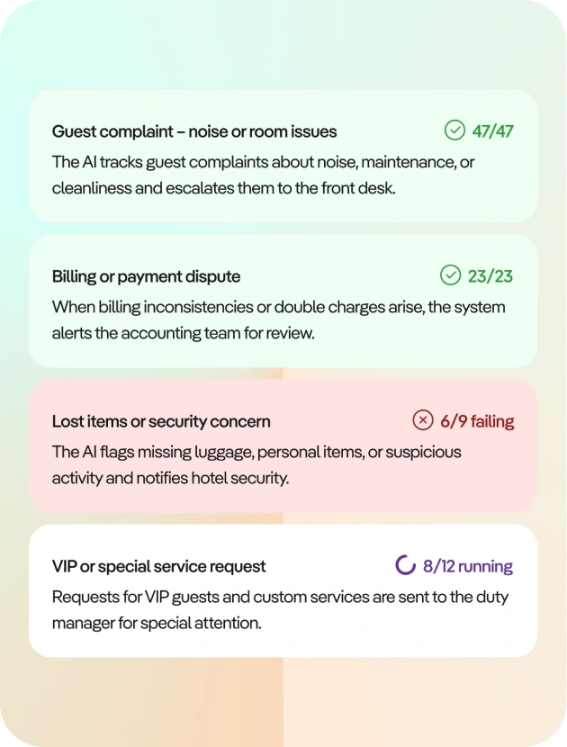 Escalation to human staff