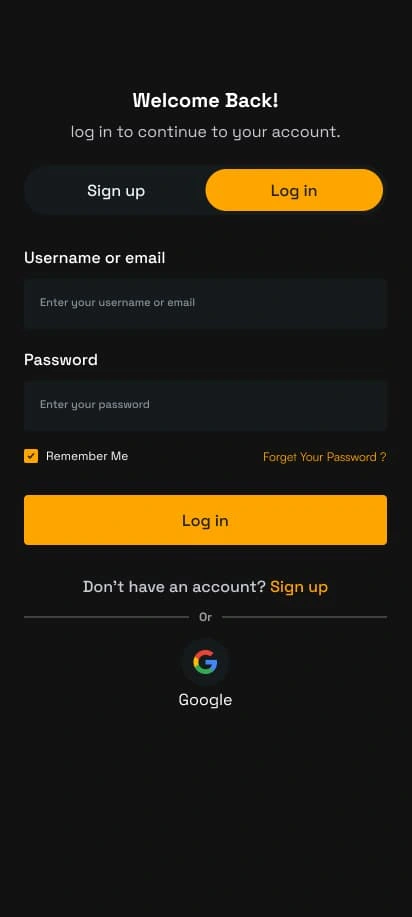 Log in