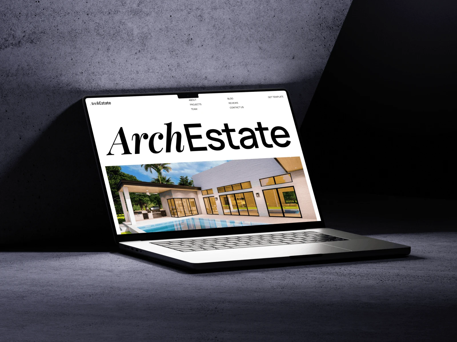 Home page on mockup.