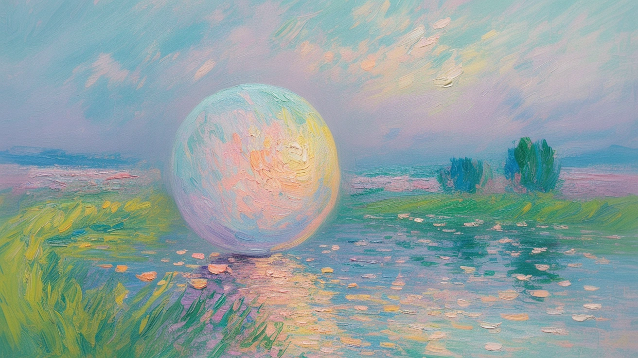 Sphere in Impressionist Style