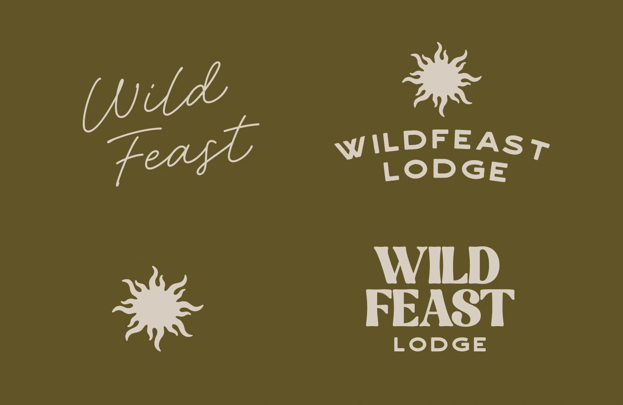 Logo suite that embodies a hand-made and primal feeling