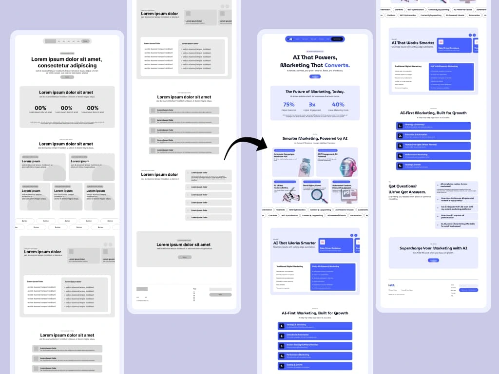 Wireframe and UI Design