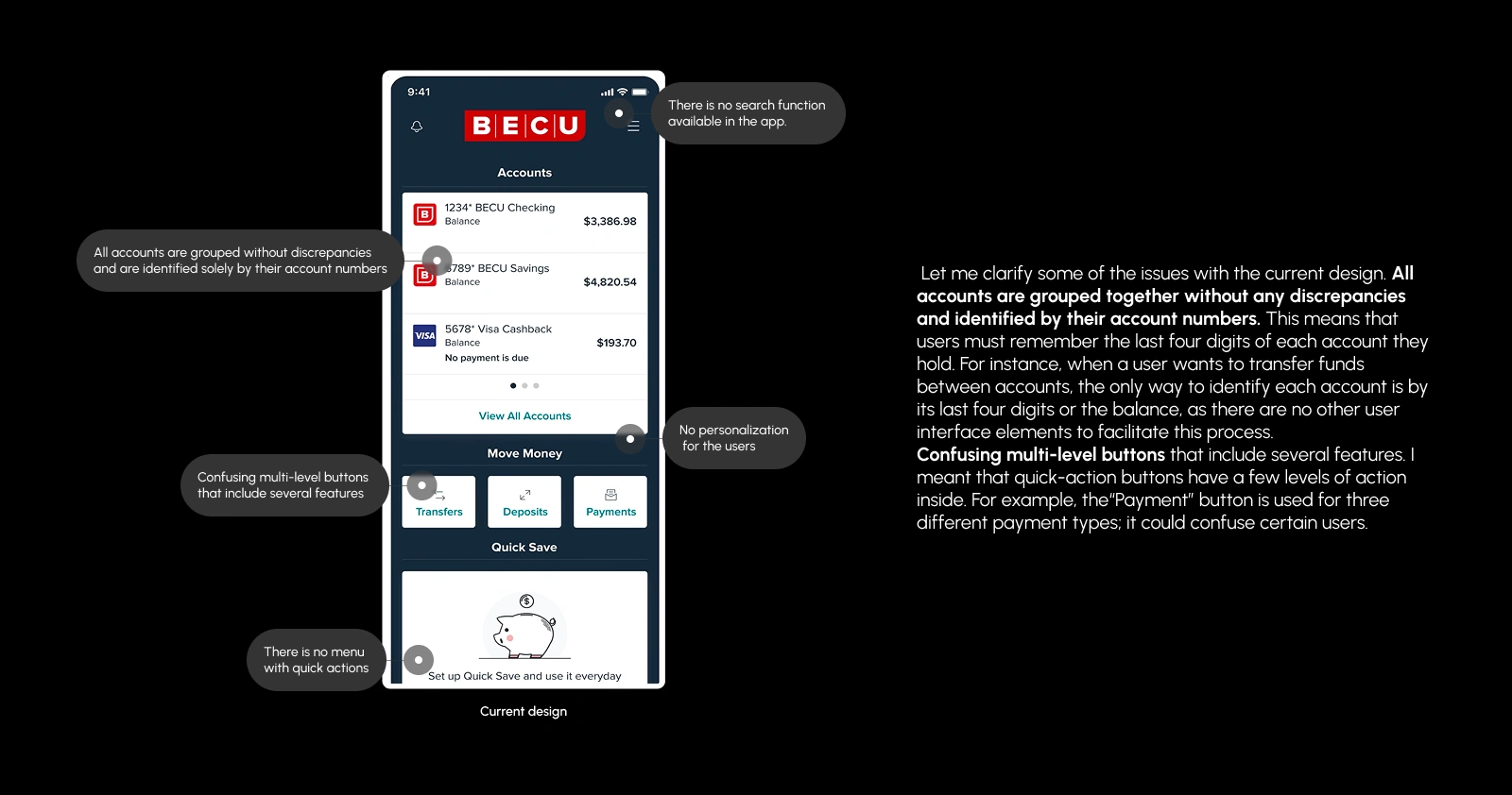 Old BECU App Design