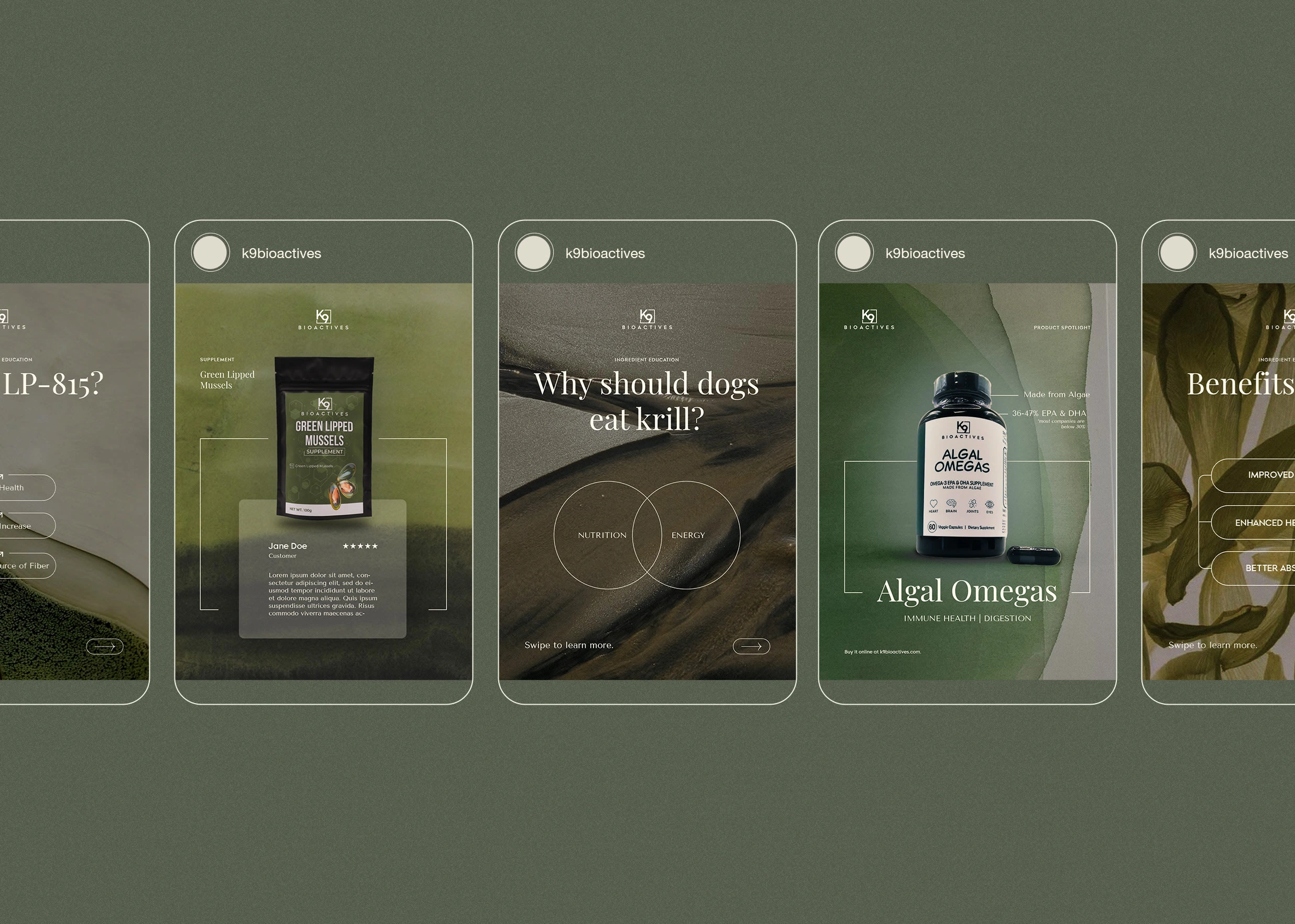 A stream of posts, each one evoking natural textures, visual authority, and a clean and timeless feel.