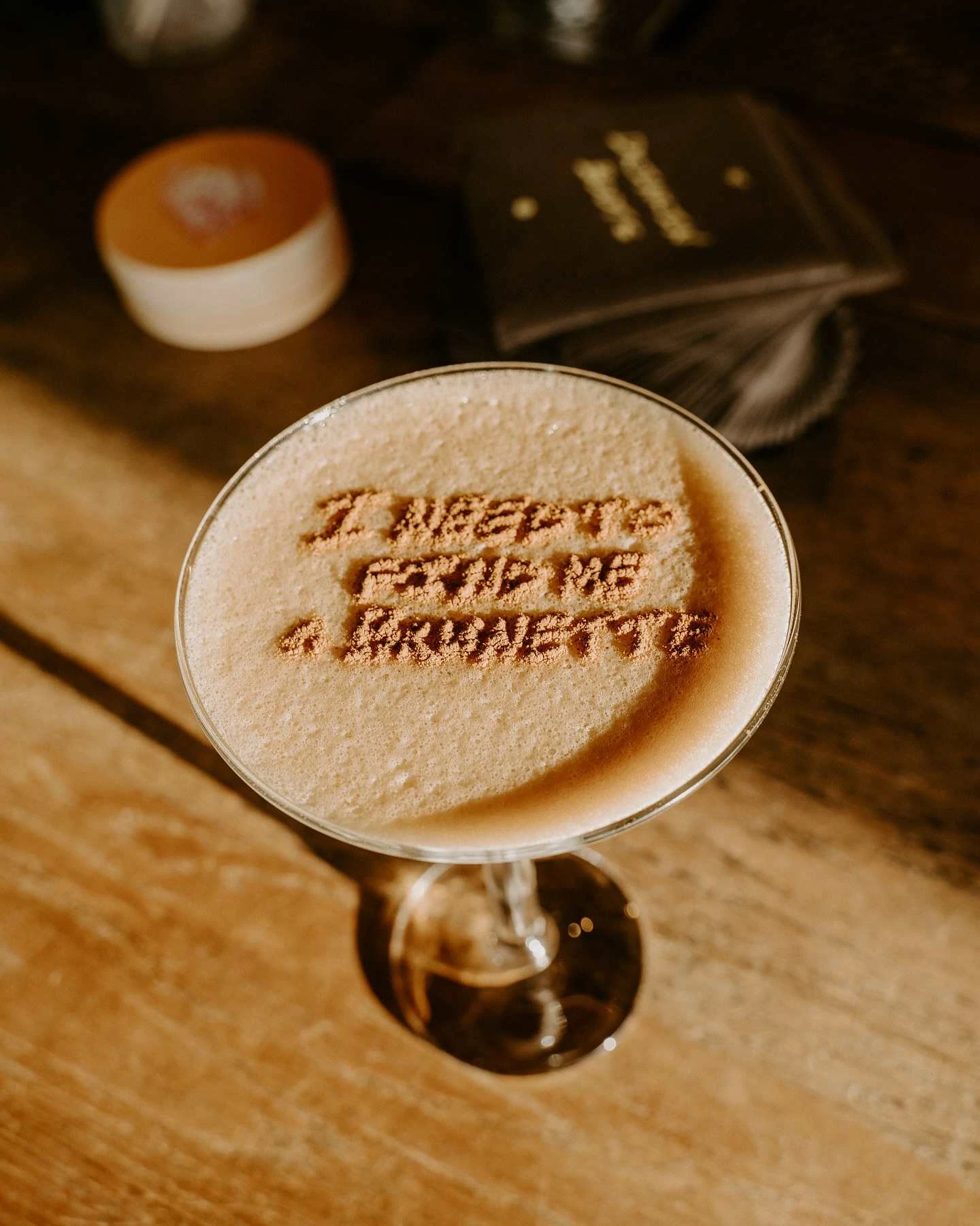 Espresso Martini Topper with Lyrics from the New Album
