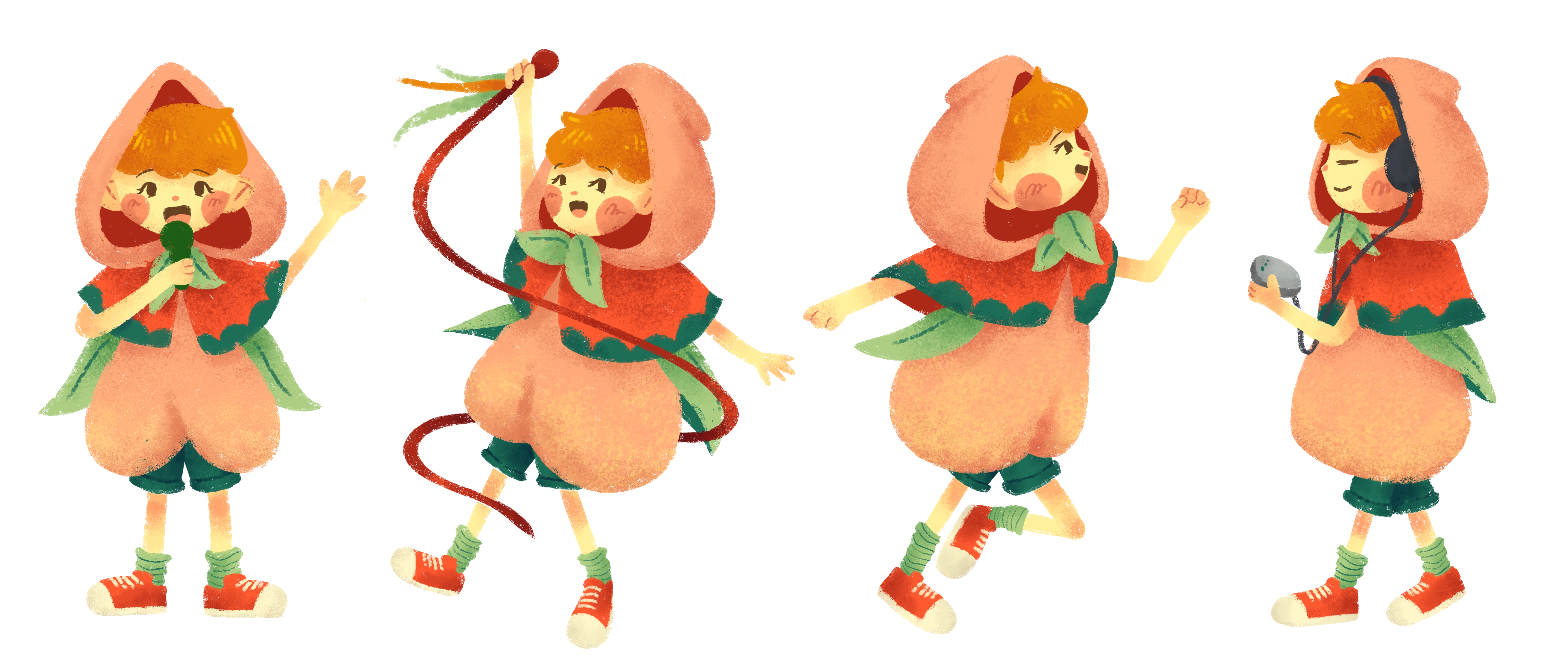 Character Design : Penny the Peach (Protagonist)