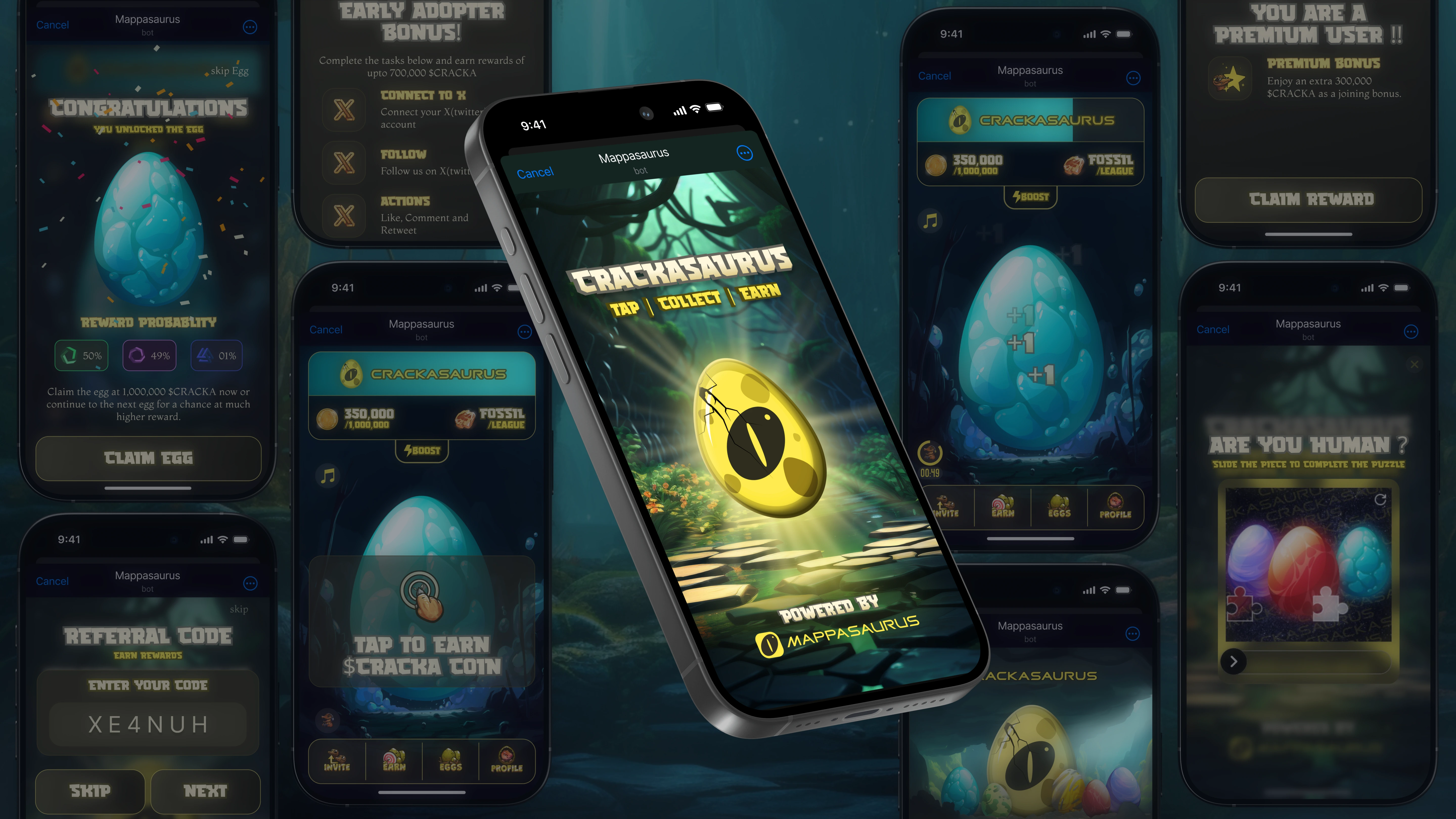 main gameplay screens