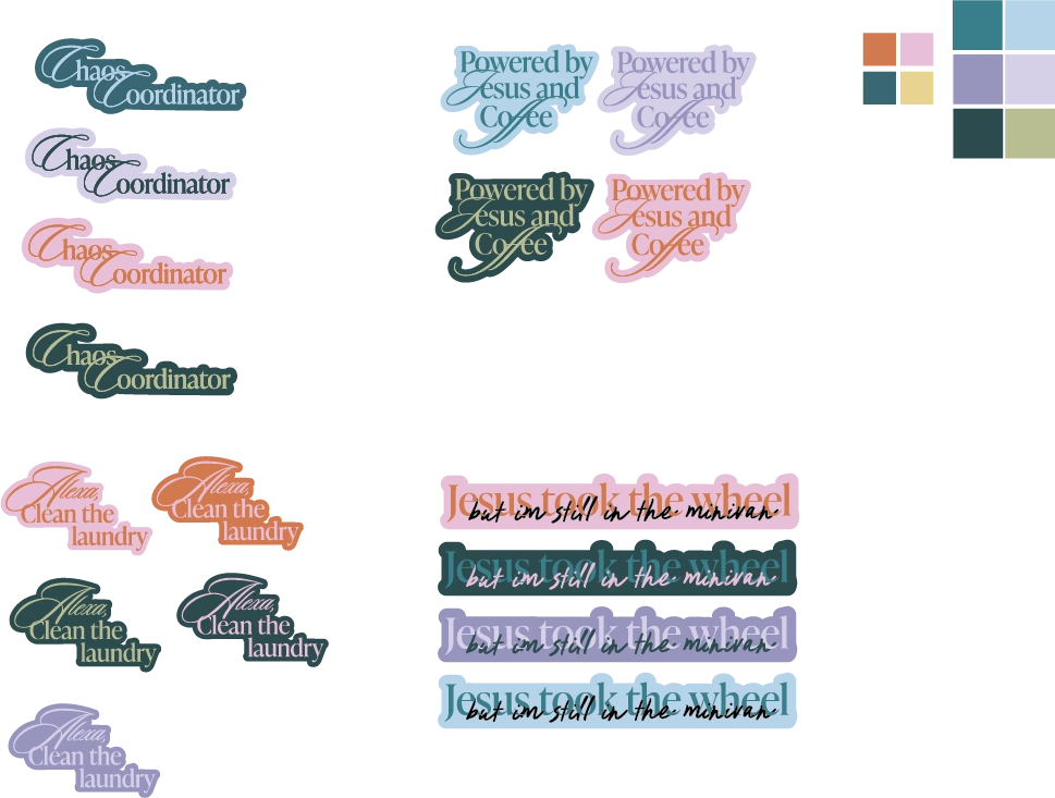 Mother's Day sticker designs