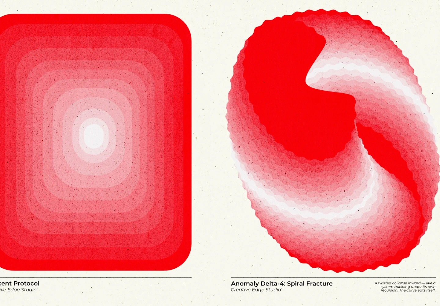 This collection is a visual playground — a space to explore typography, brutalist layouts, color psychology, and raw emotion.