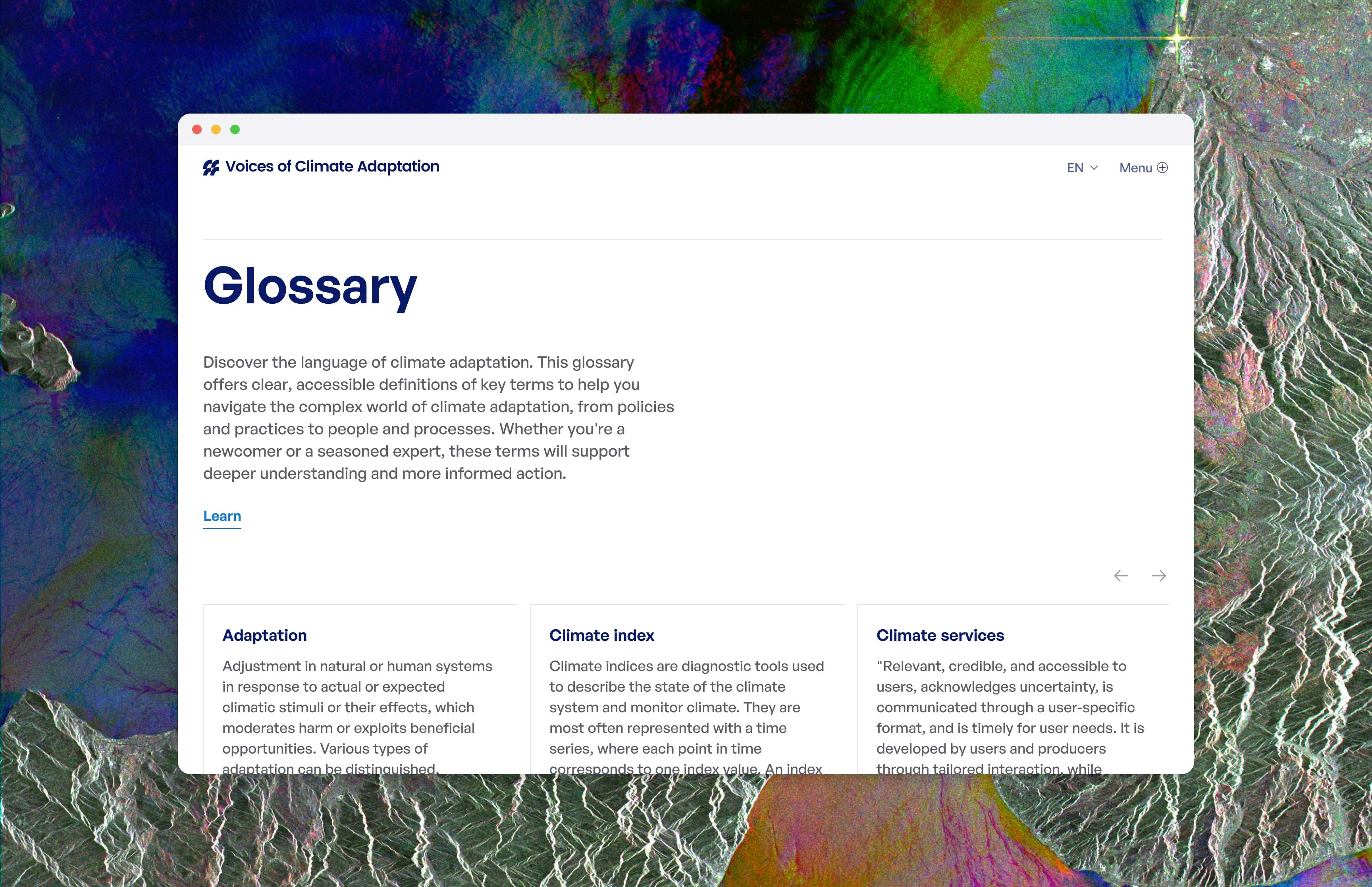 Glossary page