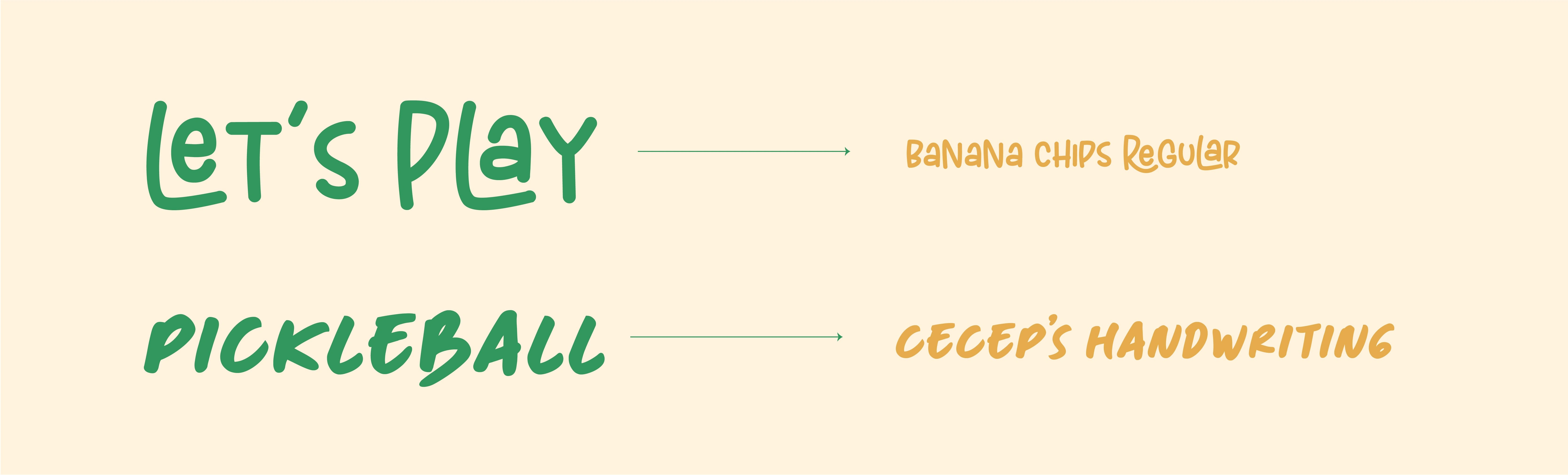 Font Kit comprised of simple, playful fonts