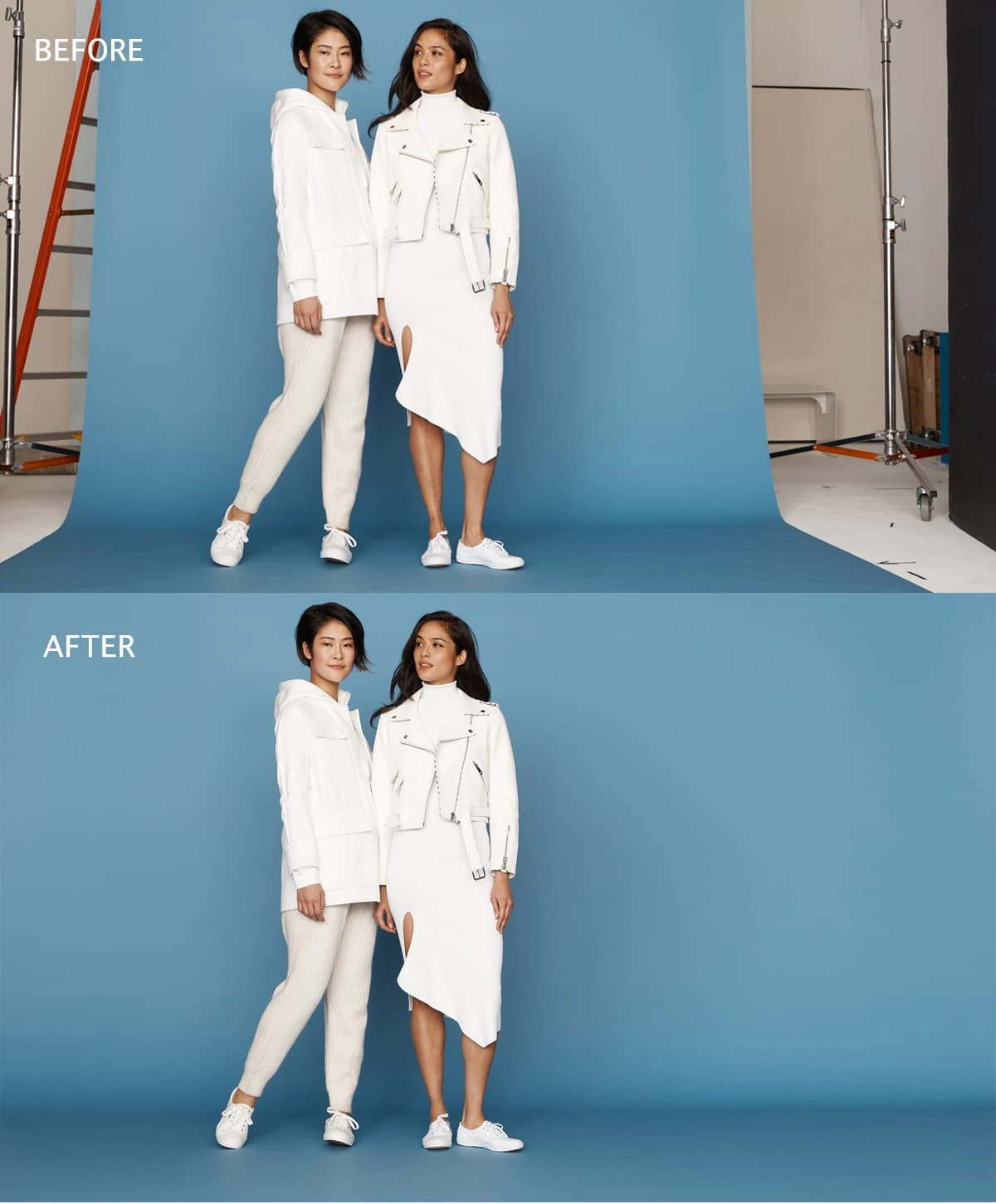 Backdrop needed to be extended to the edges of the image.