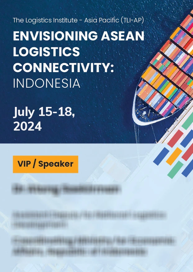 Badge for speakers and attendees (Names and titles are blurred out)