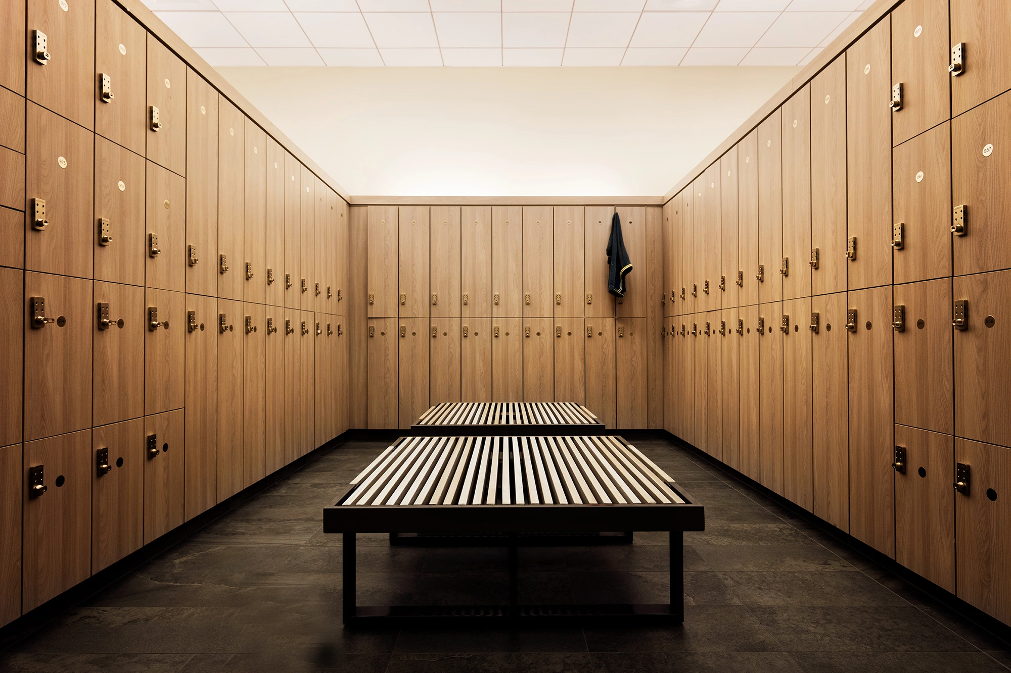 Generated "locker room" environment used in the final video. 