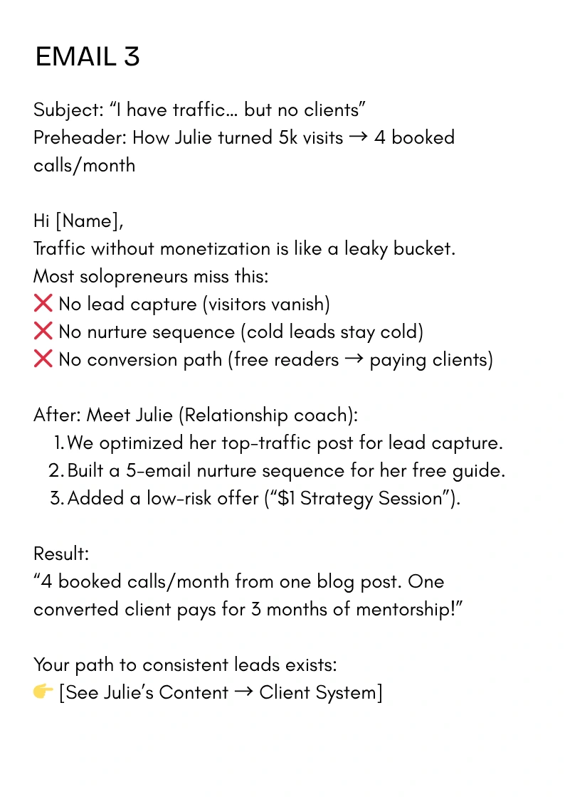 EMAIL SEQUENCE TEMPLATE 3