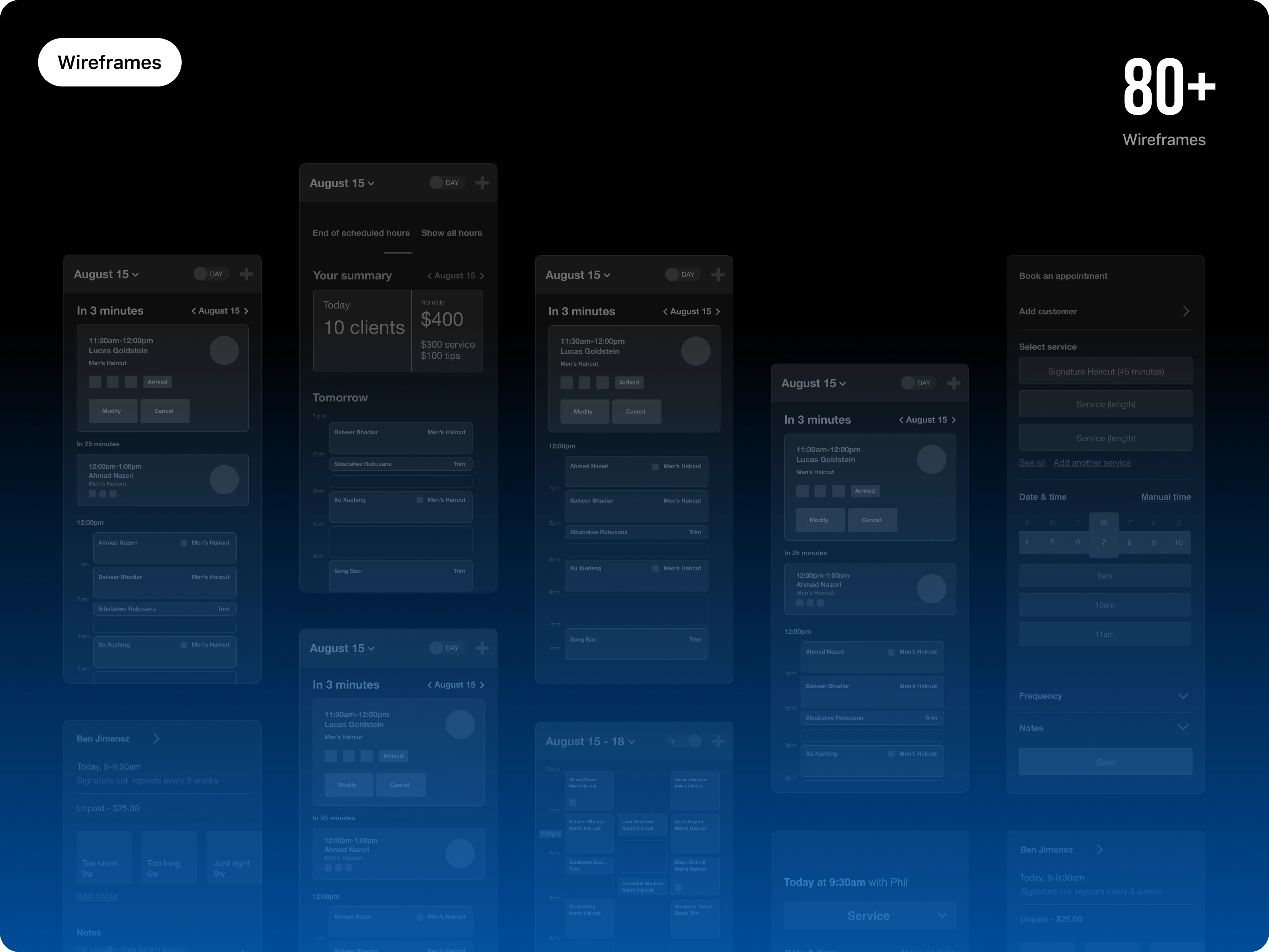 Over 80+ wireframes were prepared