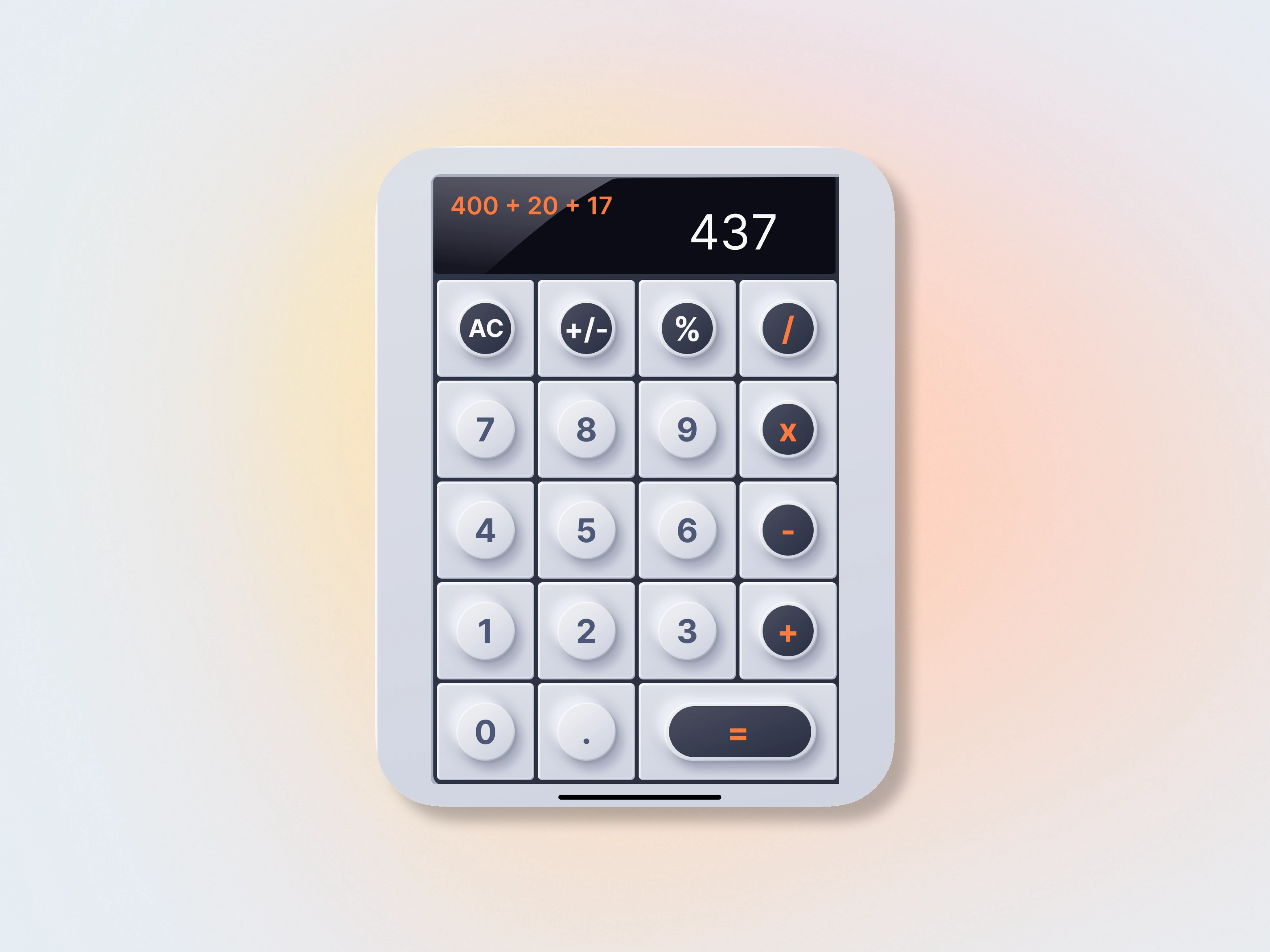Calculator (Homage to Teenage Engineering)