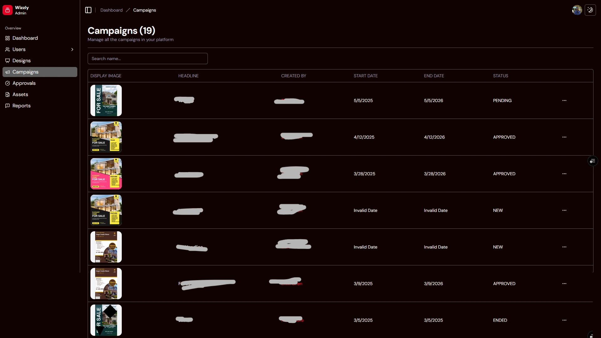 Admin Dashboard