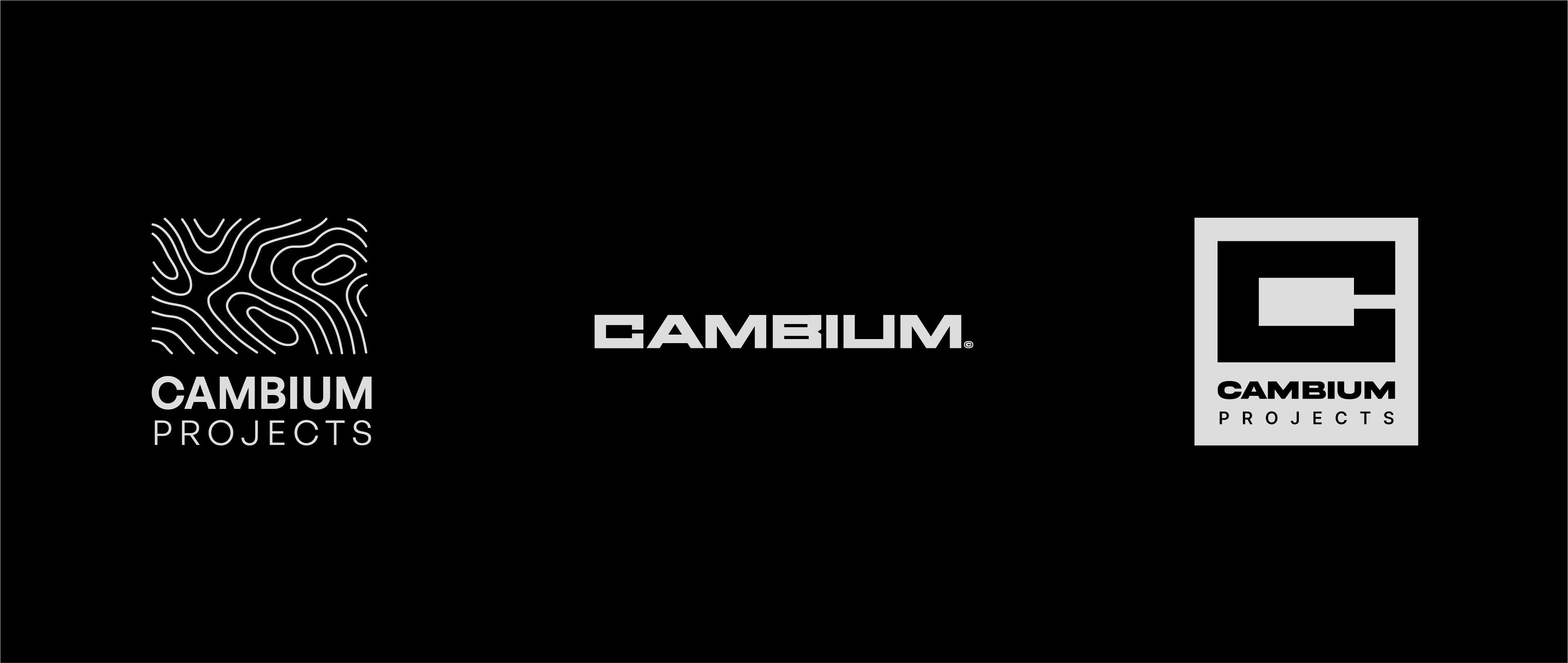 Logo iterations for Cambium, a construction sales company.