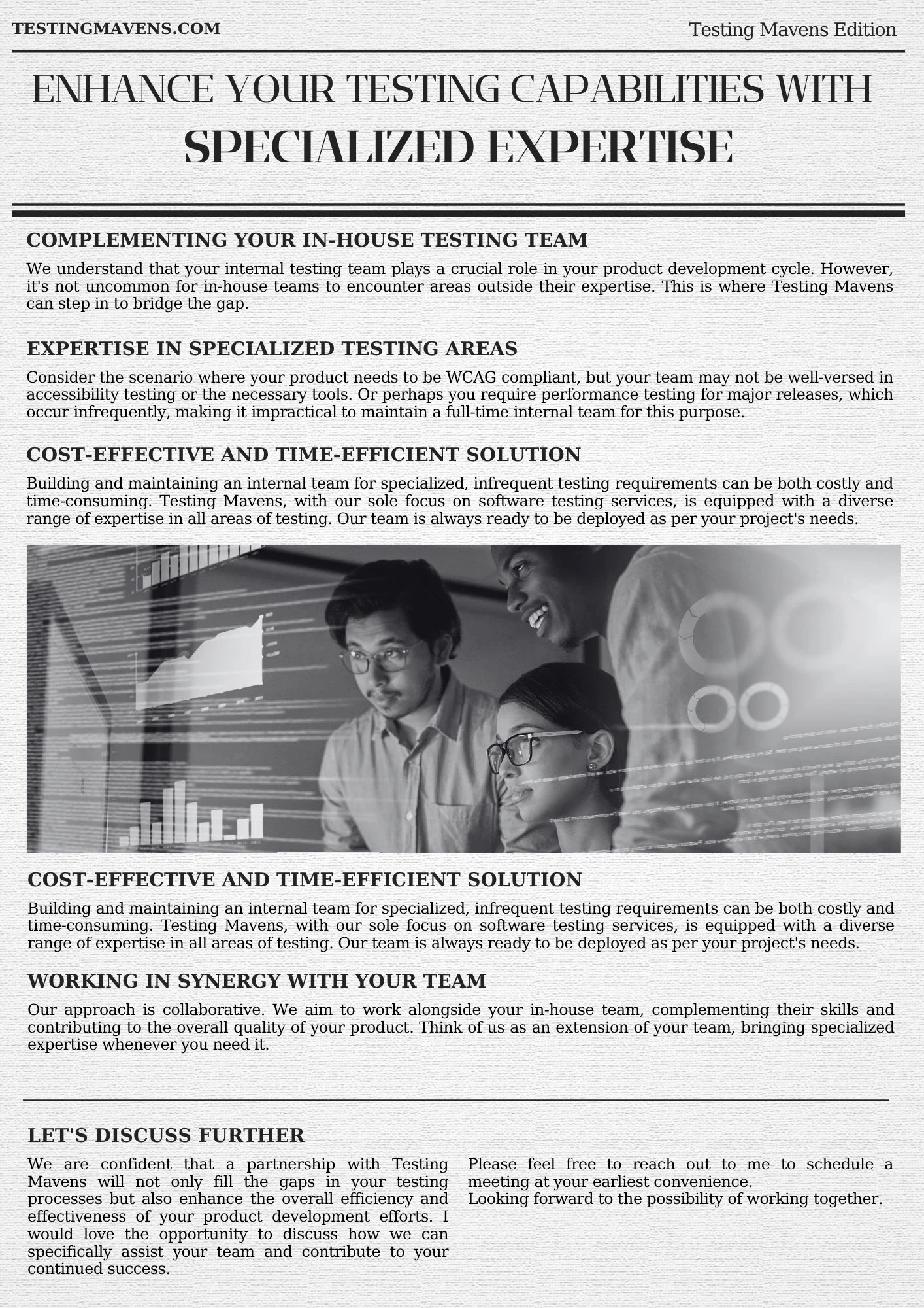 Enhance Your Testing Capabilities - Testing Mavens Press Release