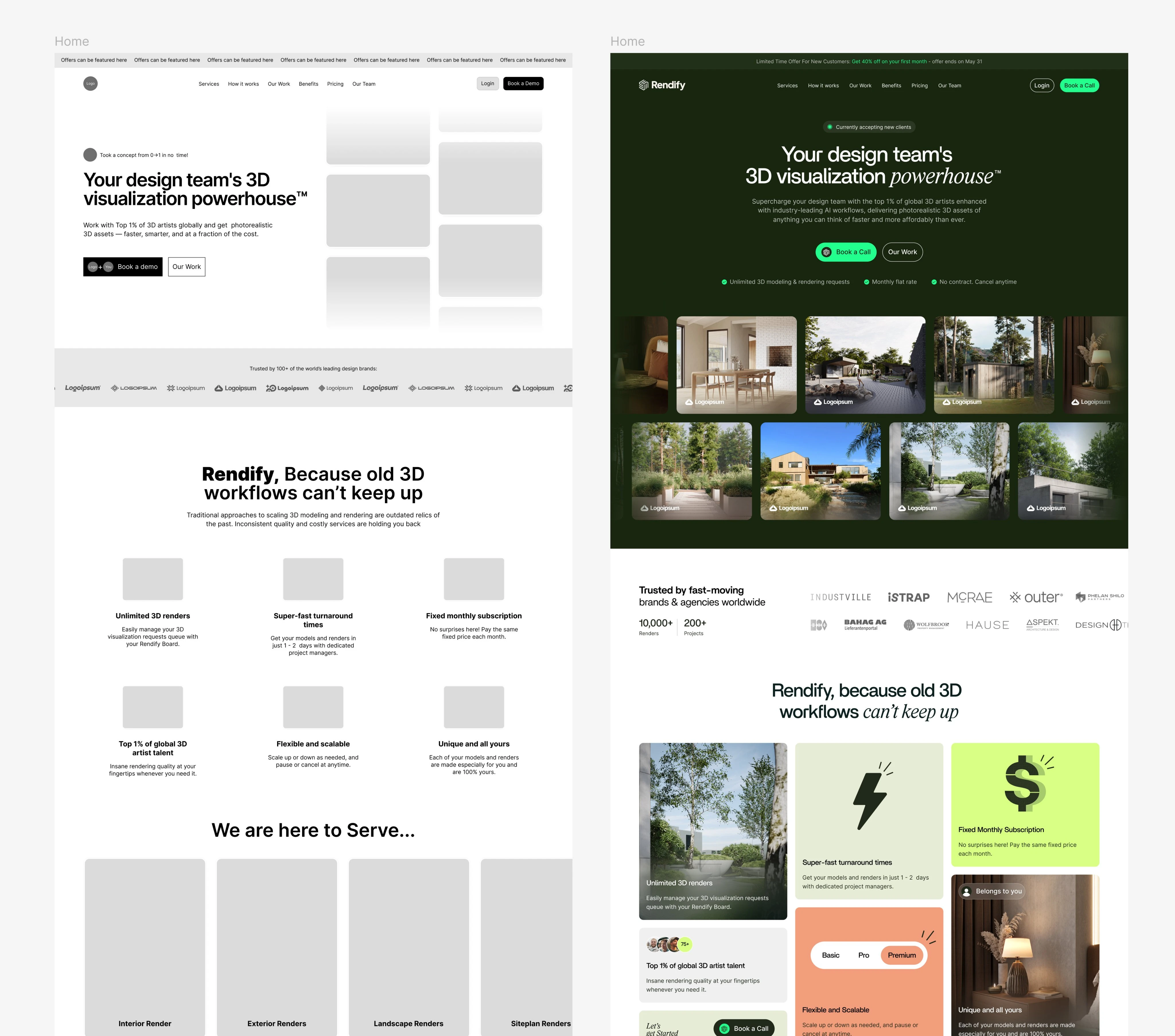 Wireframe to Final Design