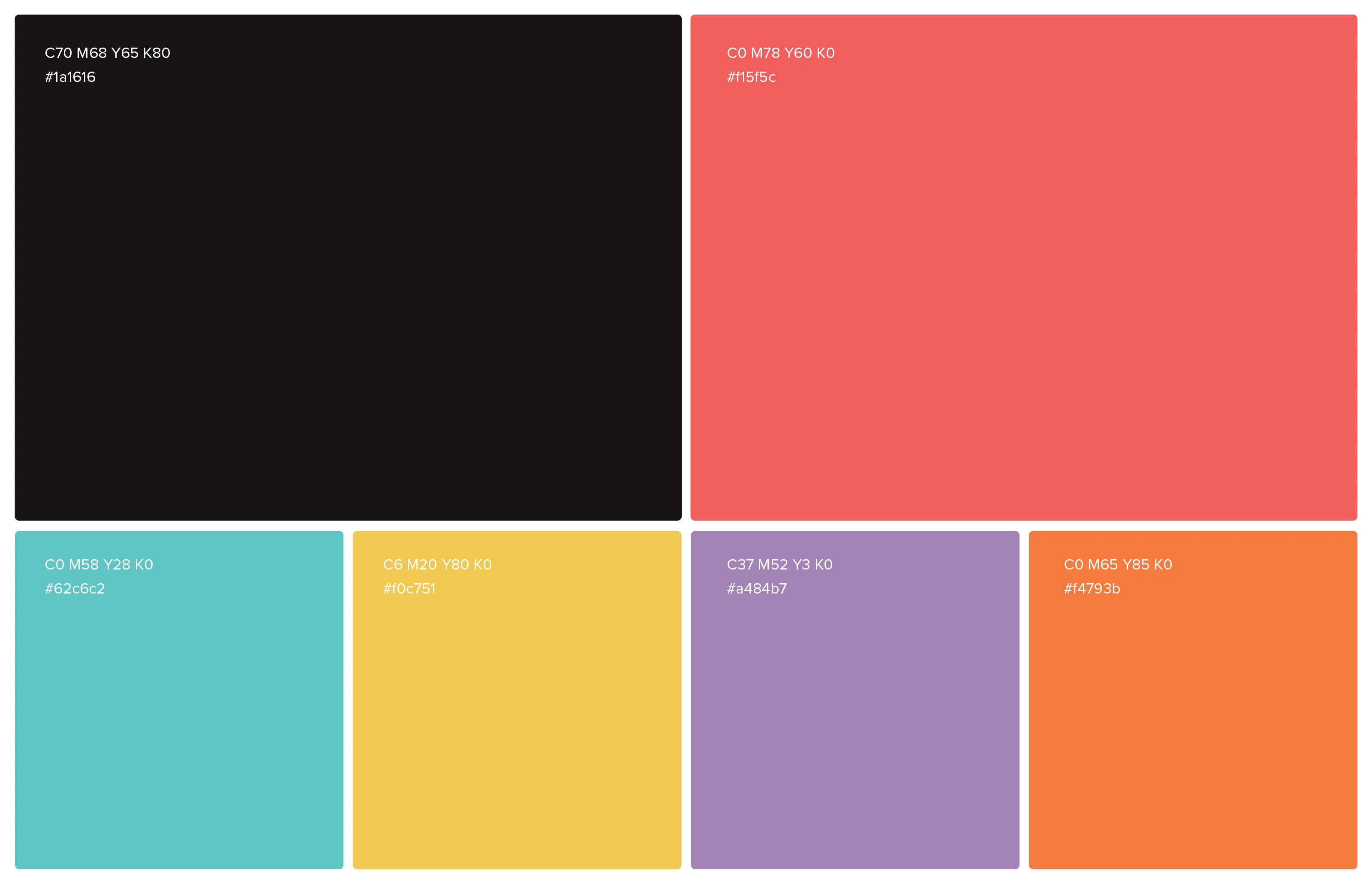 Color palette for brand