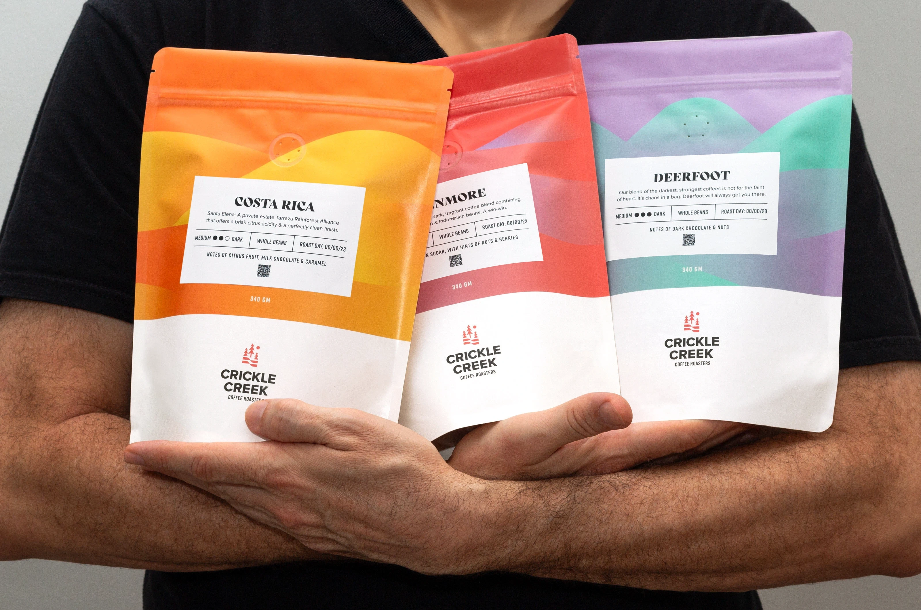 Packaging design for different coffee variations