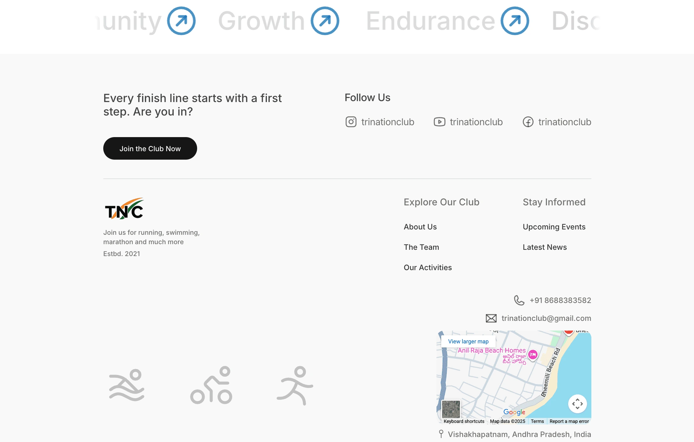 Custom Footer section