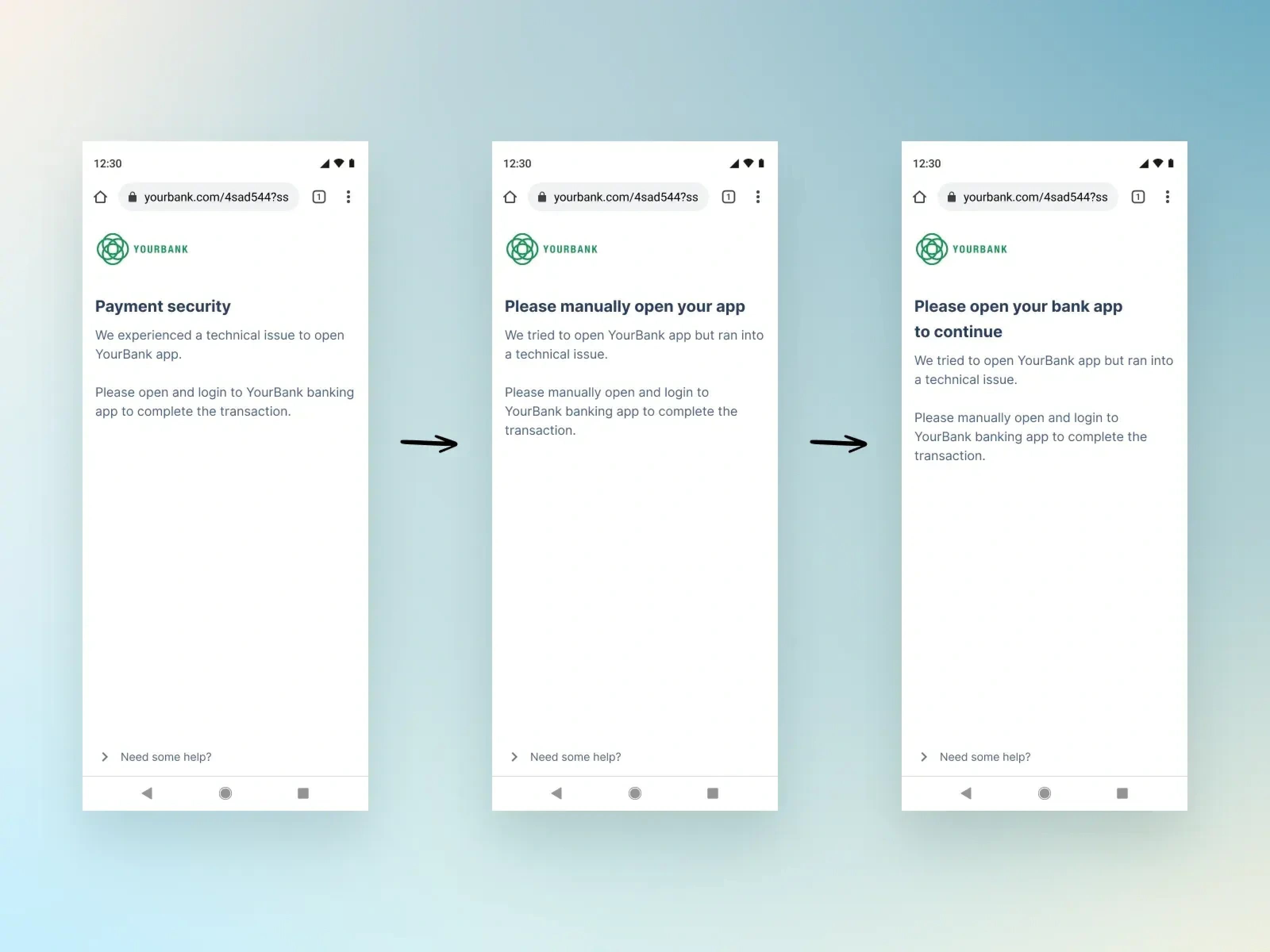 Testing an unhappy flow UX copy