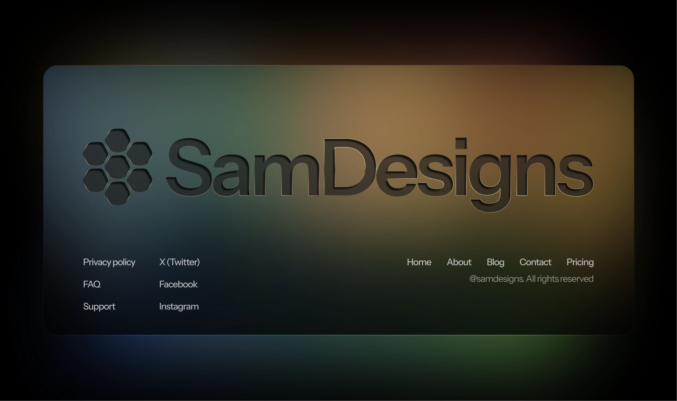 Footer design