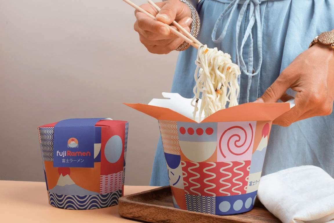 Takeaway box Mockup for Fuji Ramen