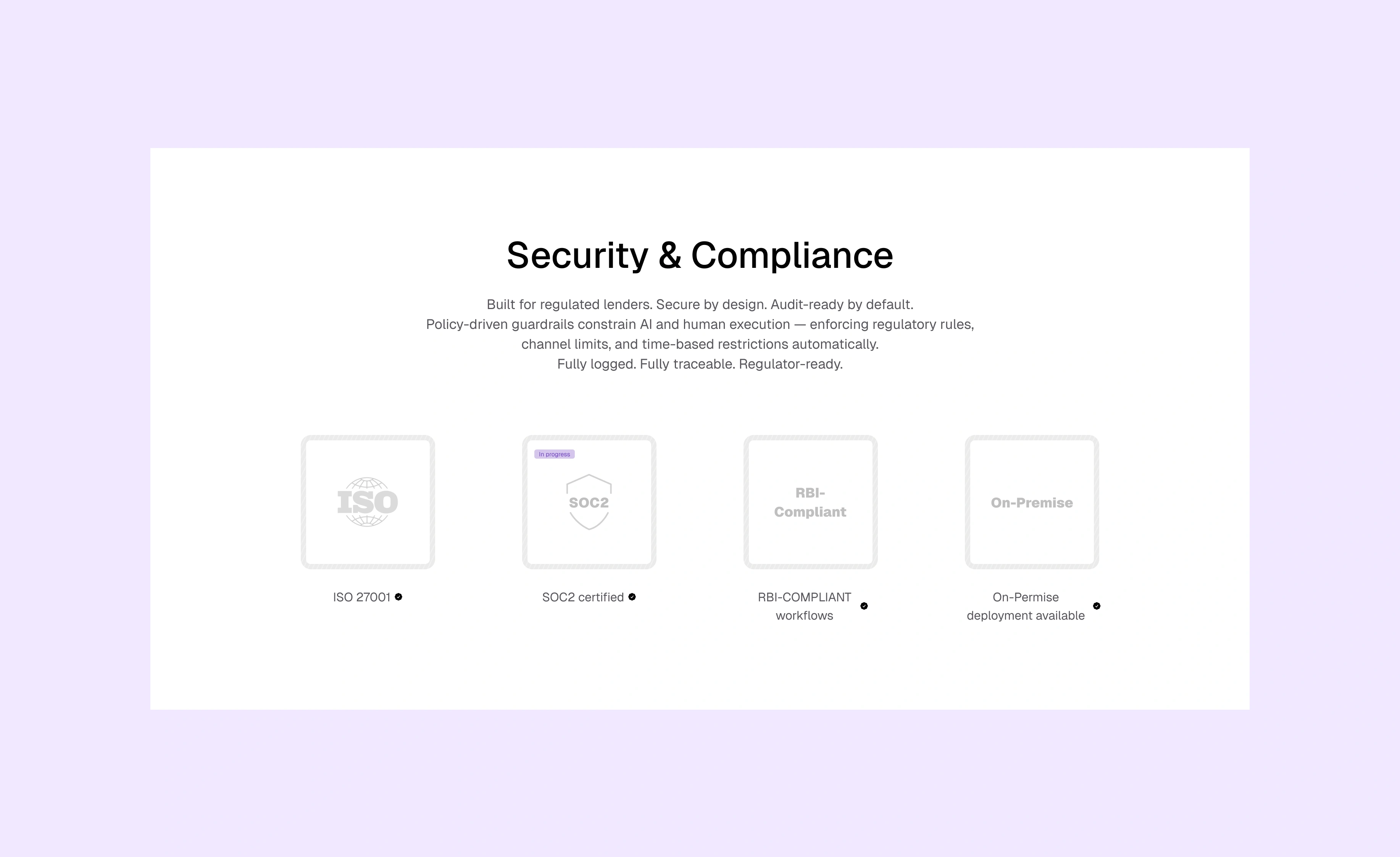 Security & Compliance block