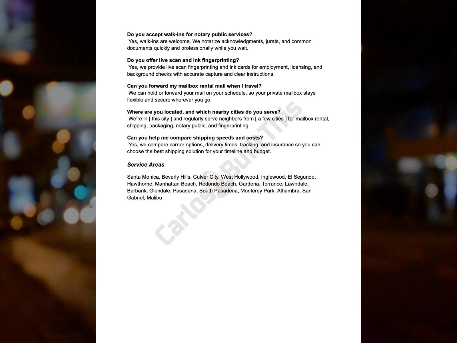 Page 3 of a GBP Optimization Report.