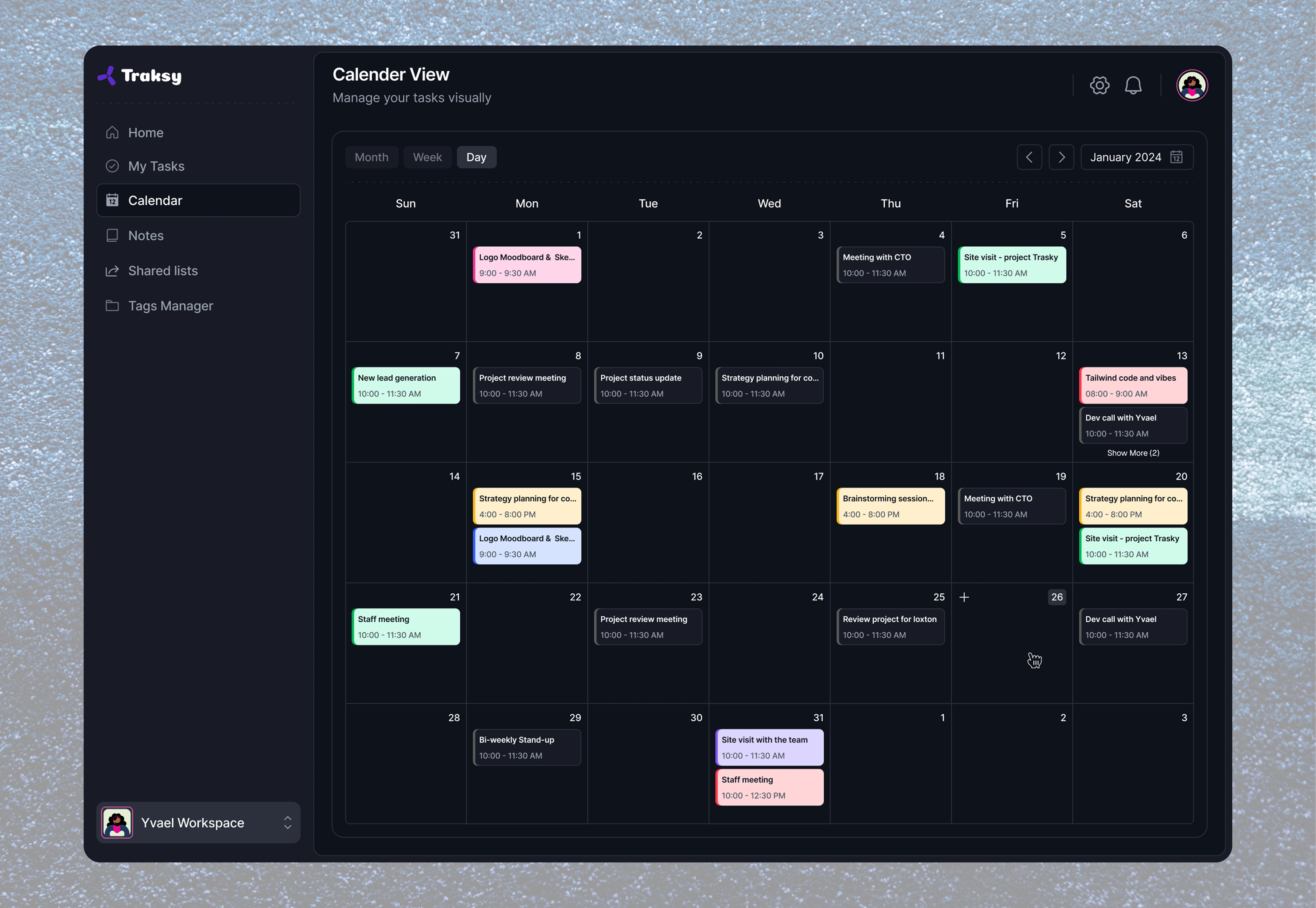 Calender Filled - Dark mode
