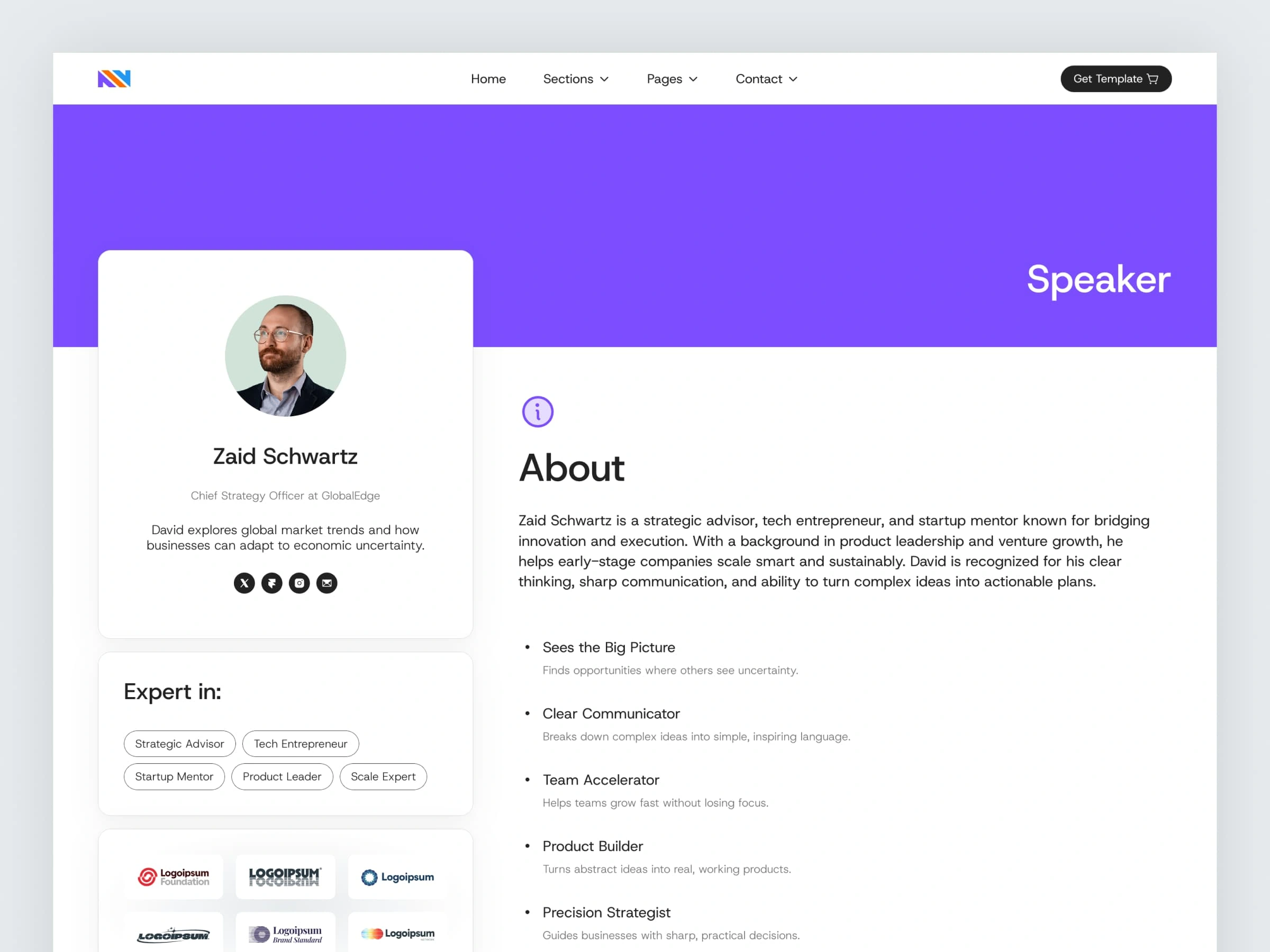 Bio Page