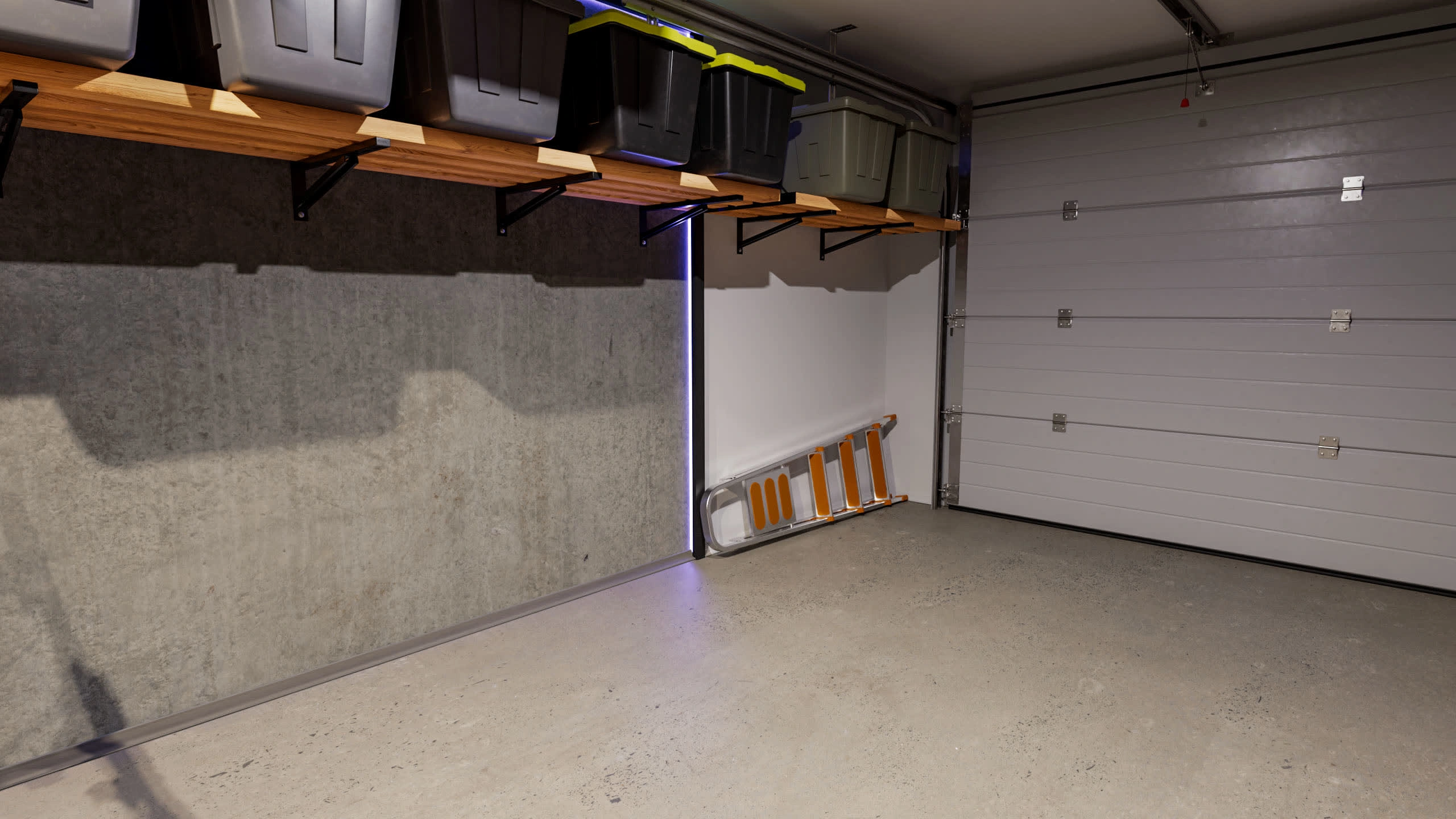 Single Garage Organized with Ezyracks - Medium Shot 2