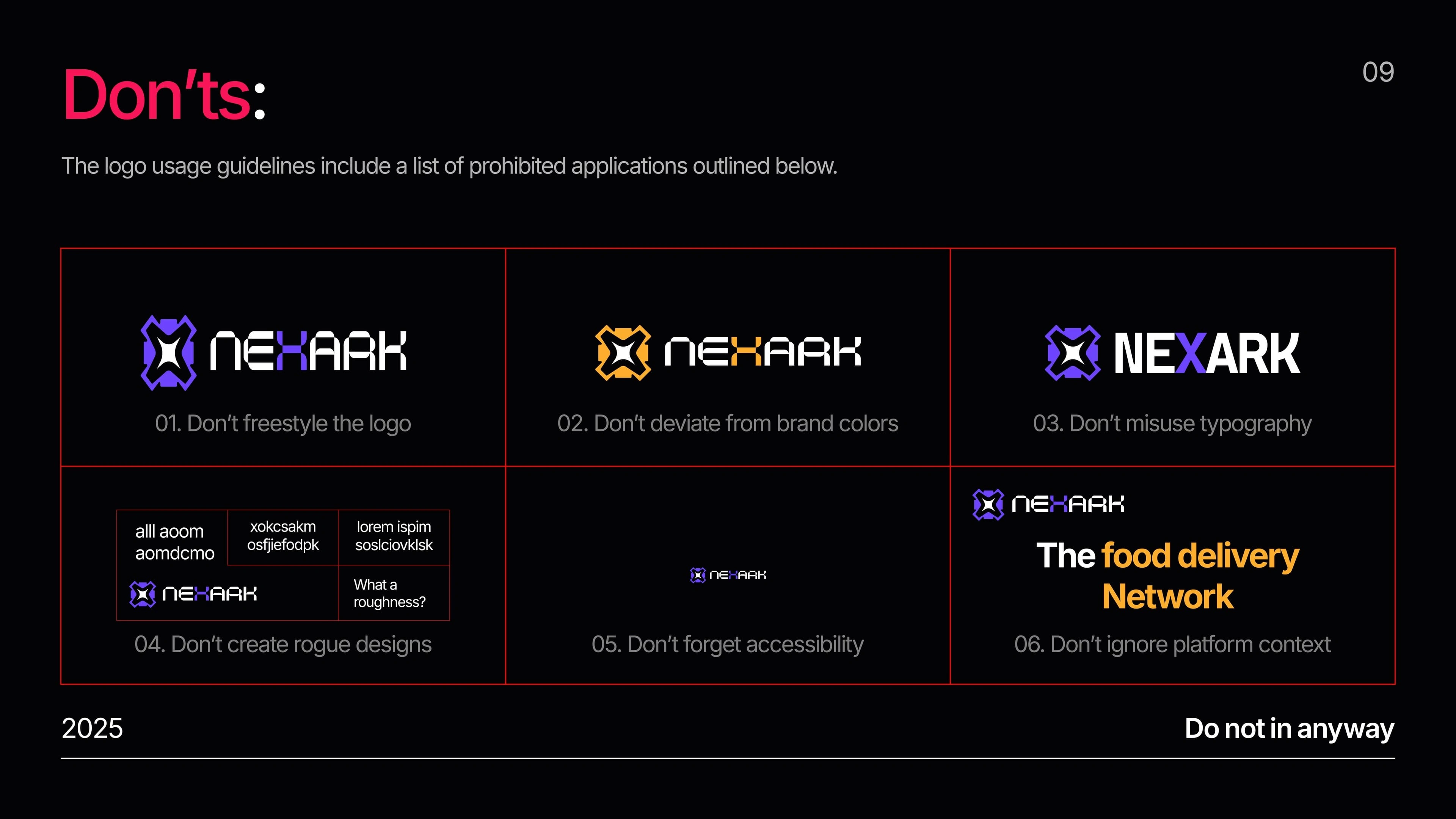 1.6 Logo usage (Don'ts)