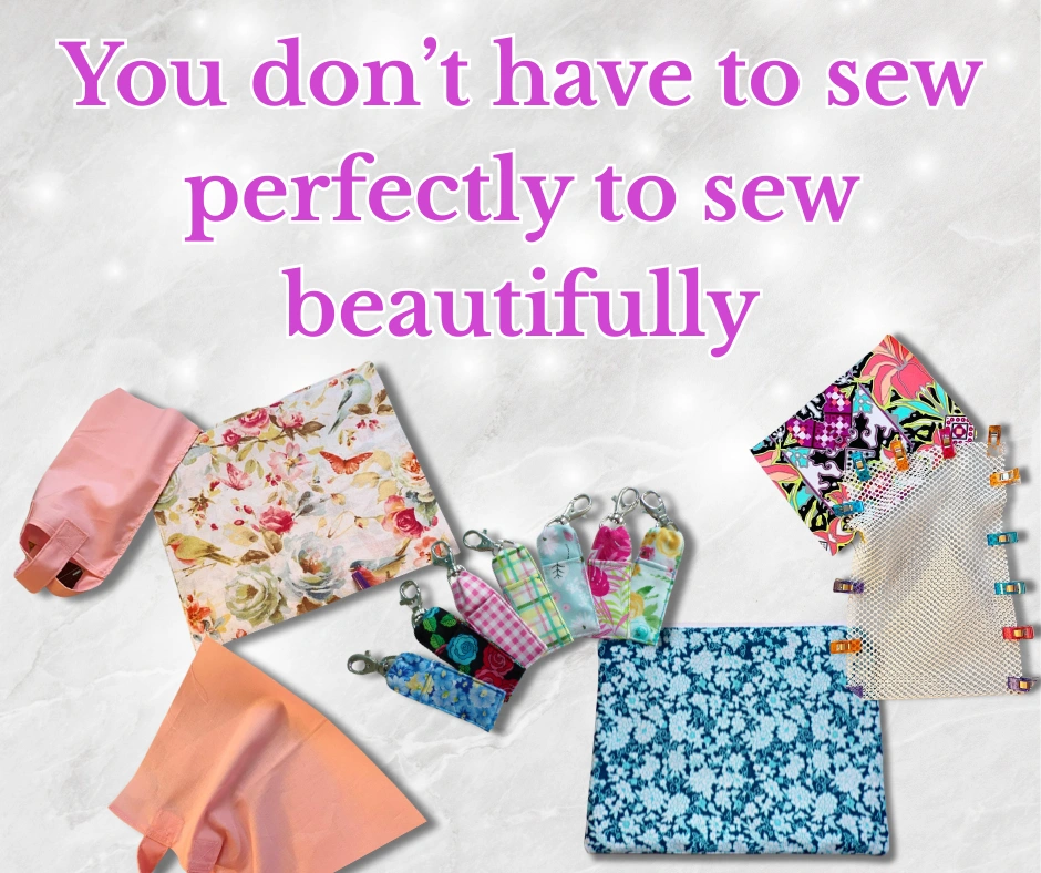 Relatable visual post designed to spark connection and conversation among fellow sewists. Uses styled text and project photos to highlight the emotional side of sewing. 