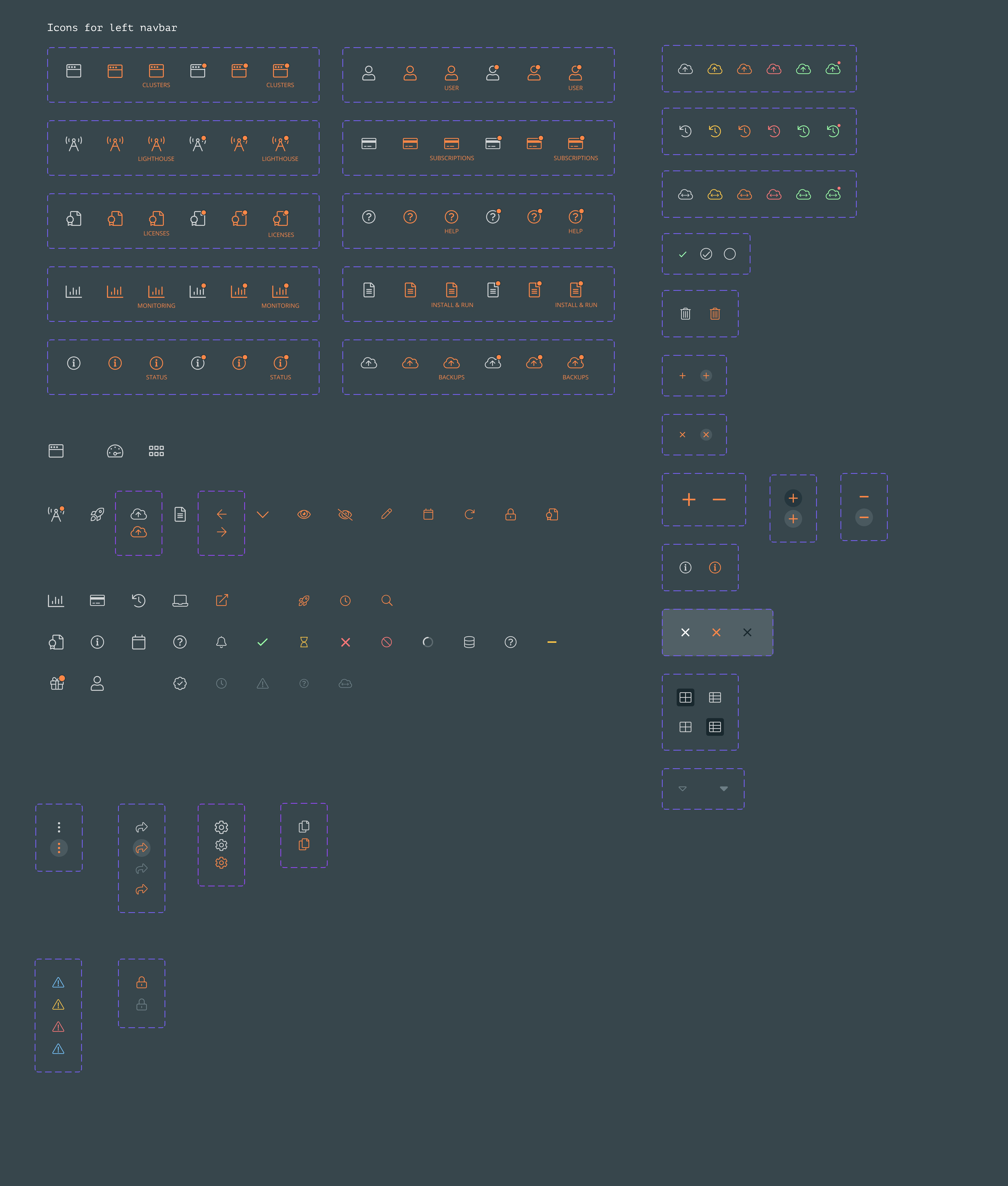 UI kit: Custom icons ↑