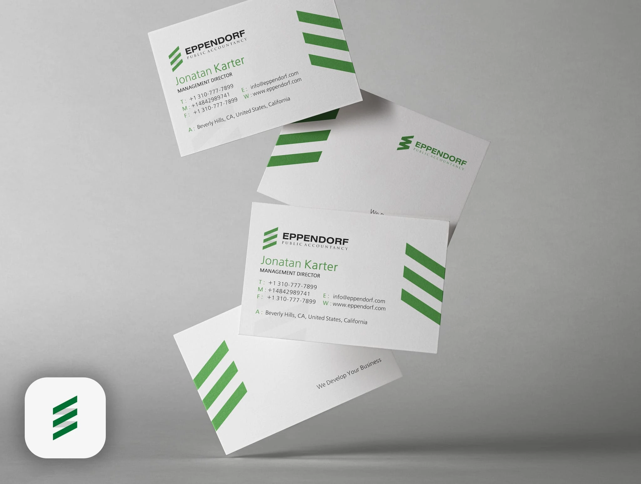 Horizontal Business Card Design