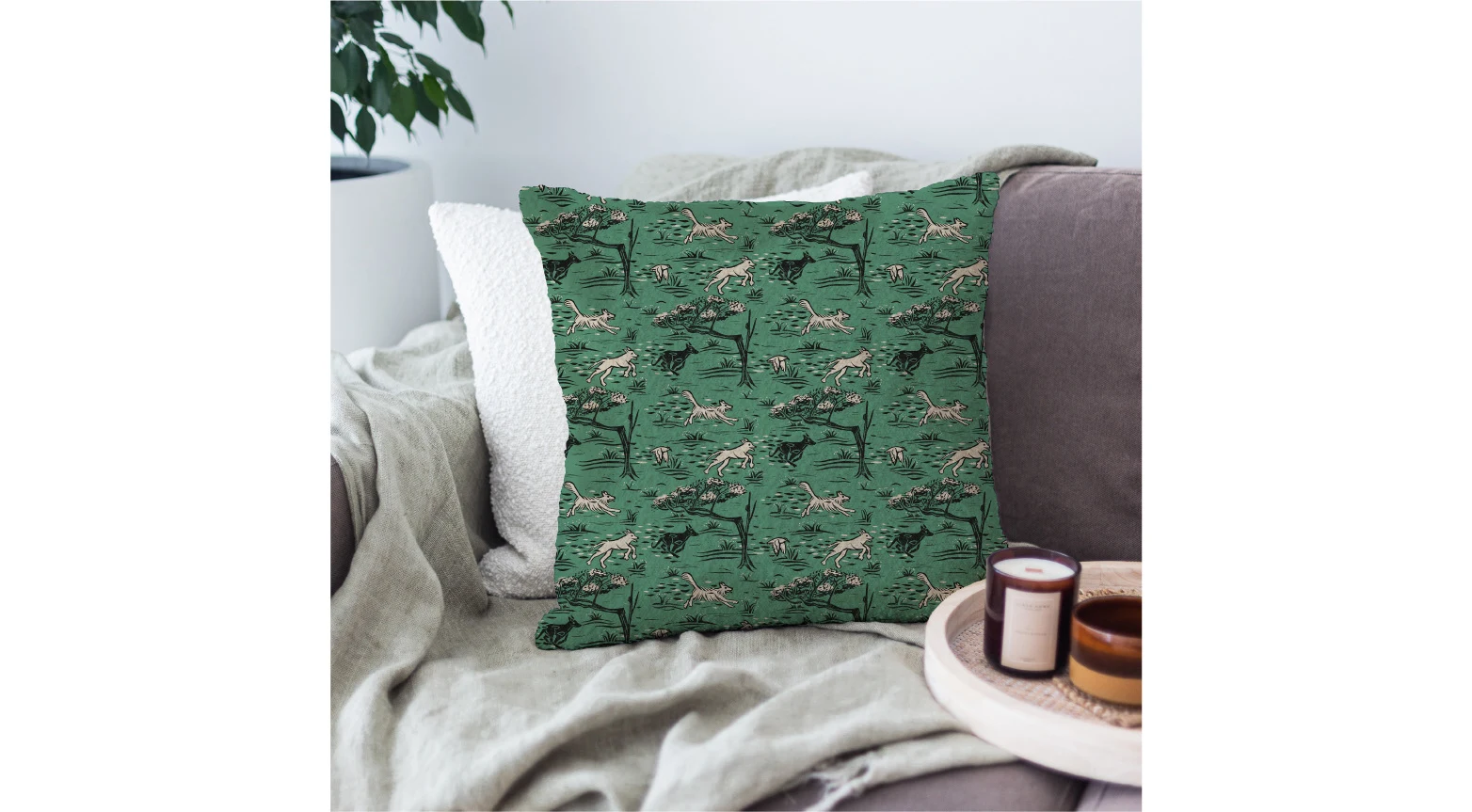 Surface with color over cushion