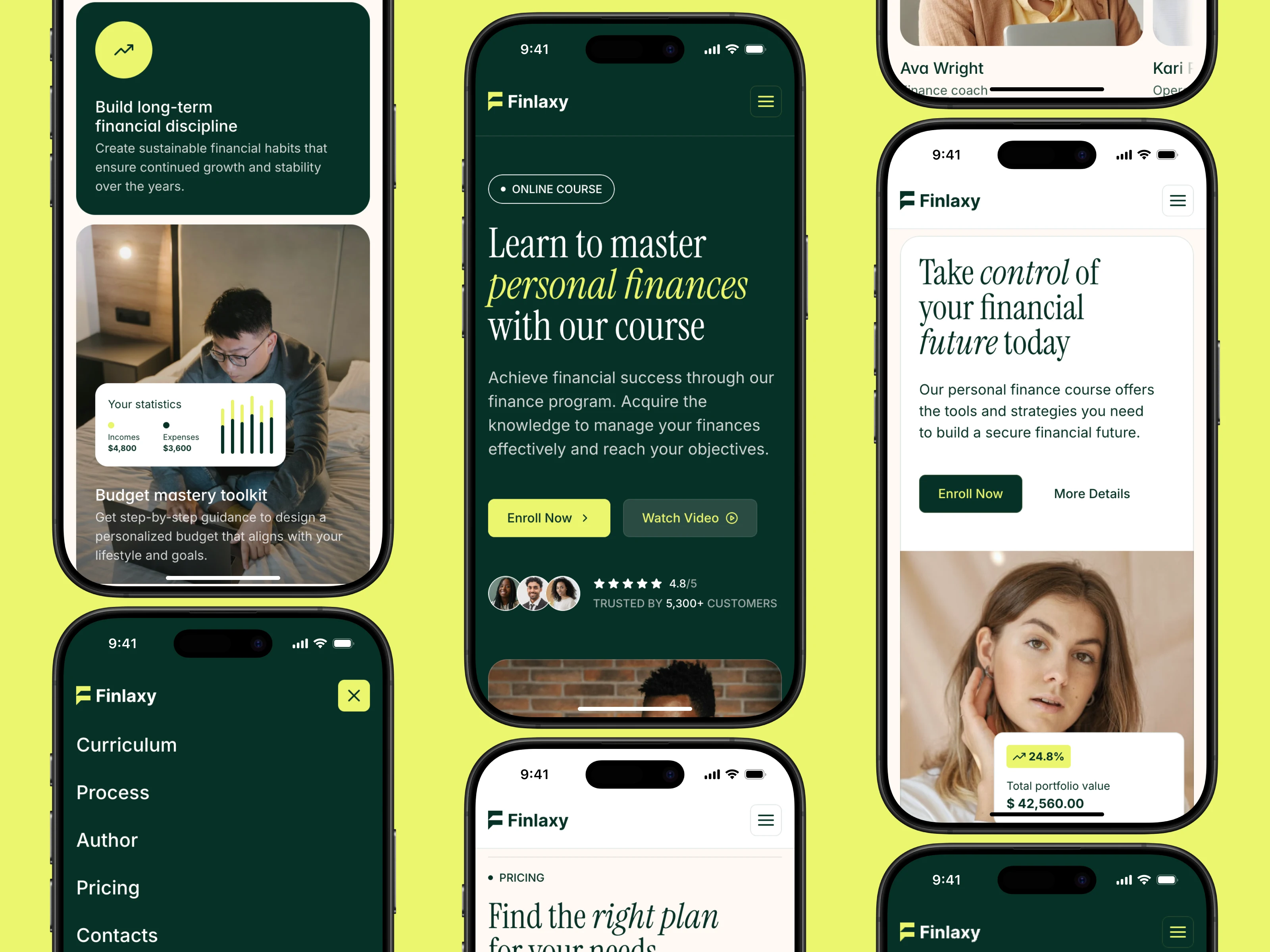 Finlaxy — Education Landing Page Template Preview