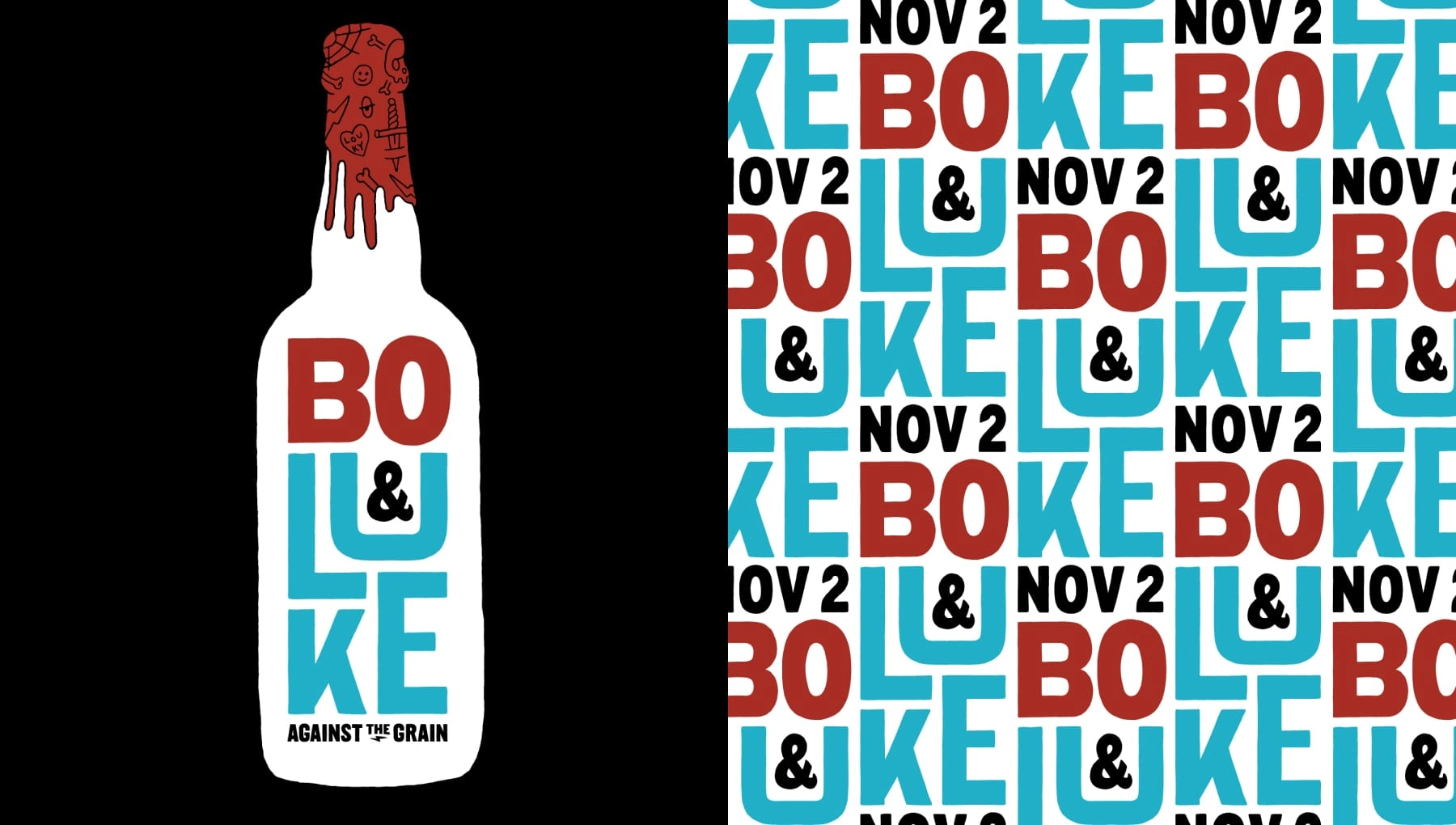 Bo & Luke release event graphics.