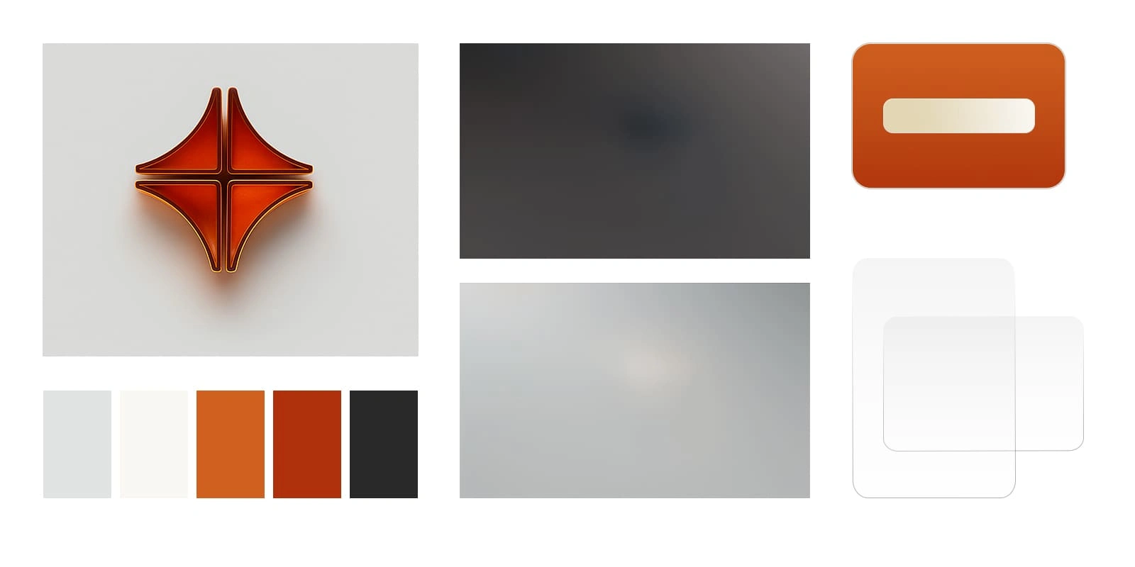 Moodboard of colors, textures, effects and styles.