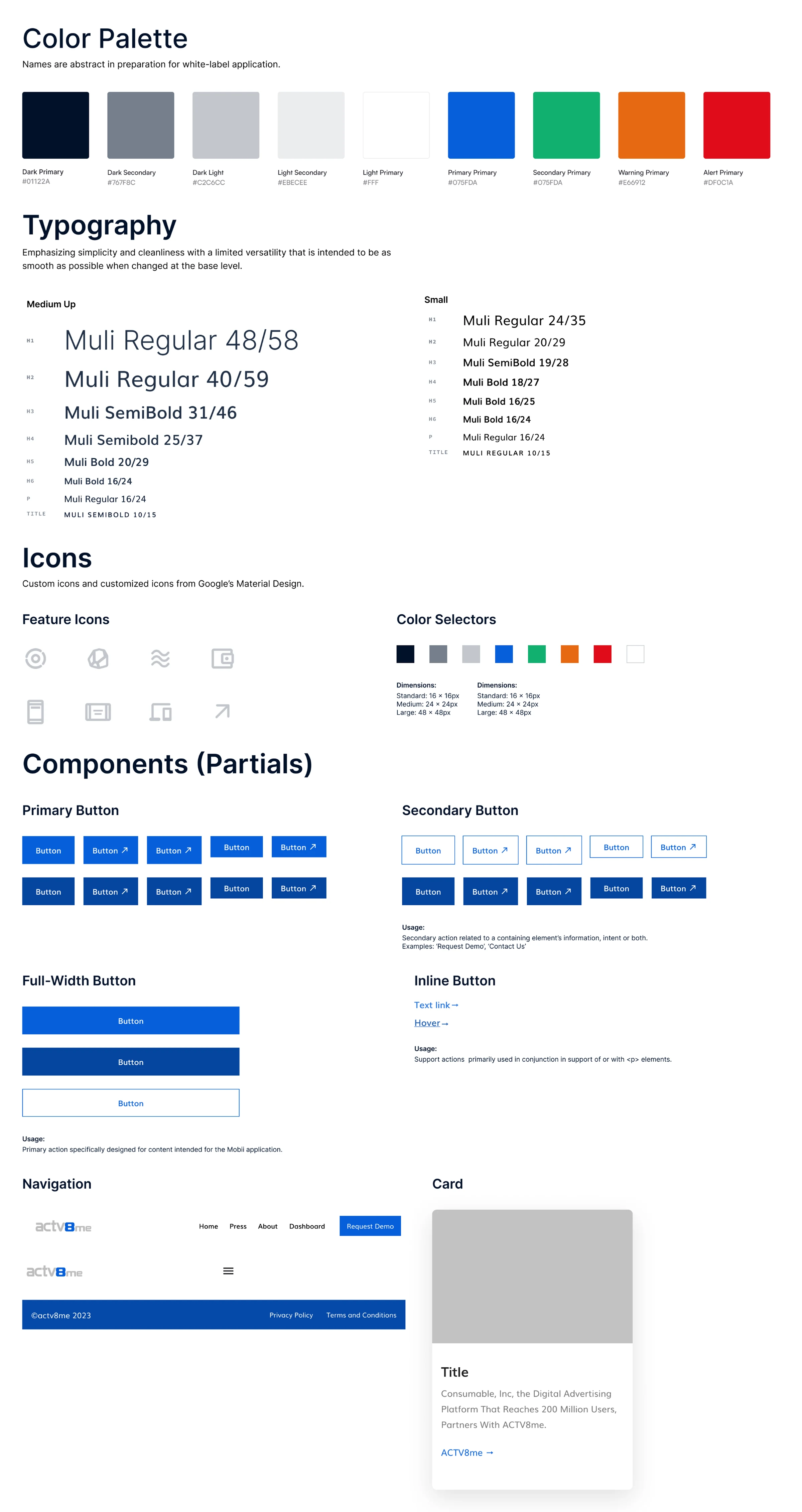 Core styles and painted foundational components.