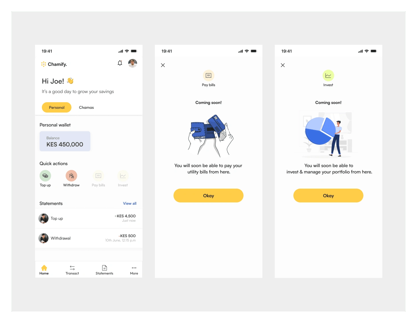Personal wallet + Upcoming features